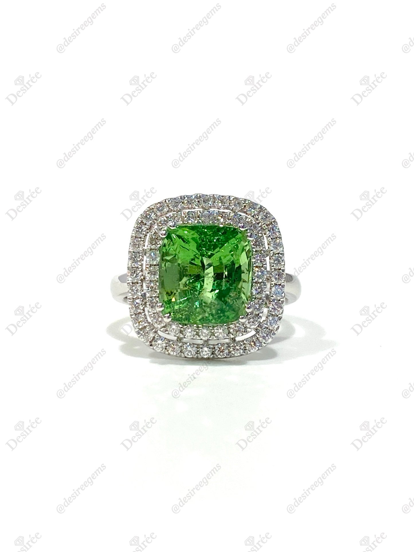 Natural Green Garnet Tsavorite 4.99ct Ring