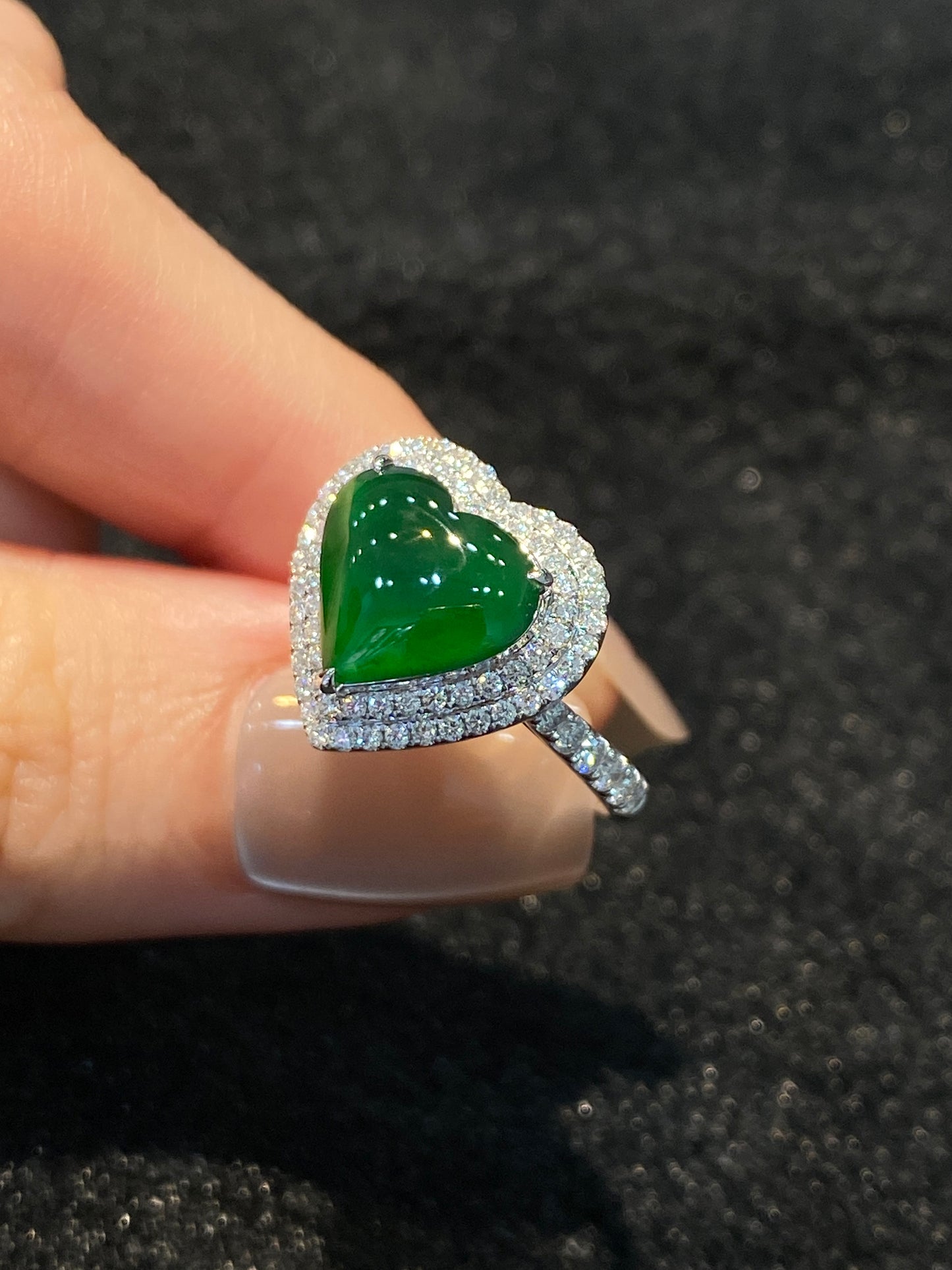 Natural Type A Jadeite Ring