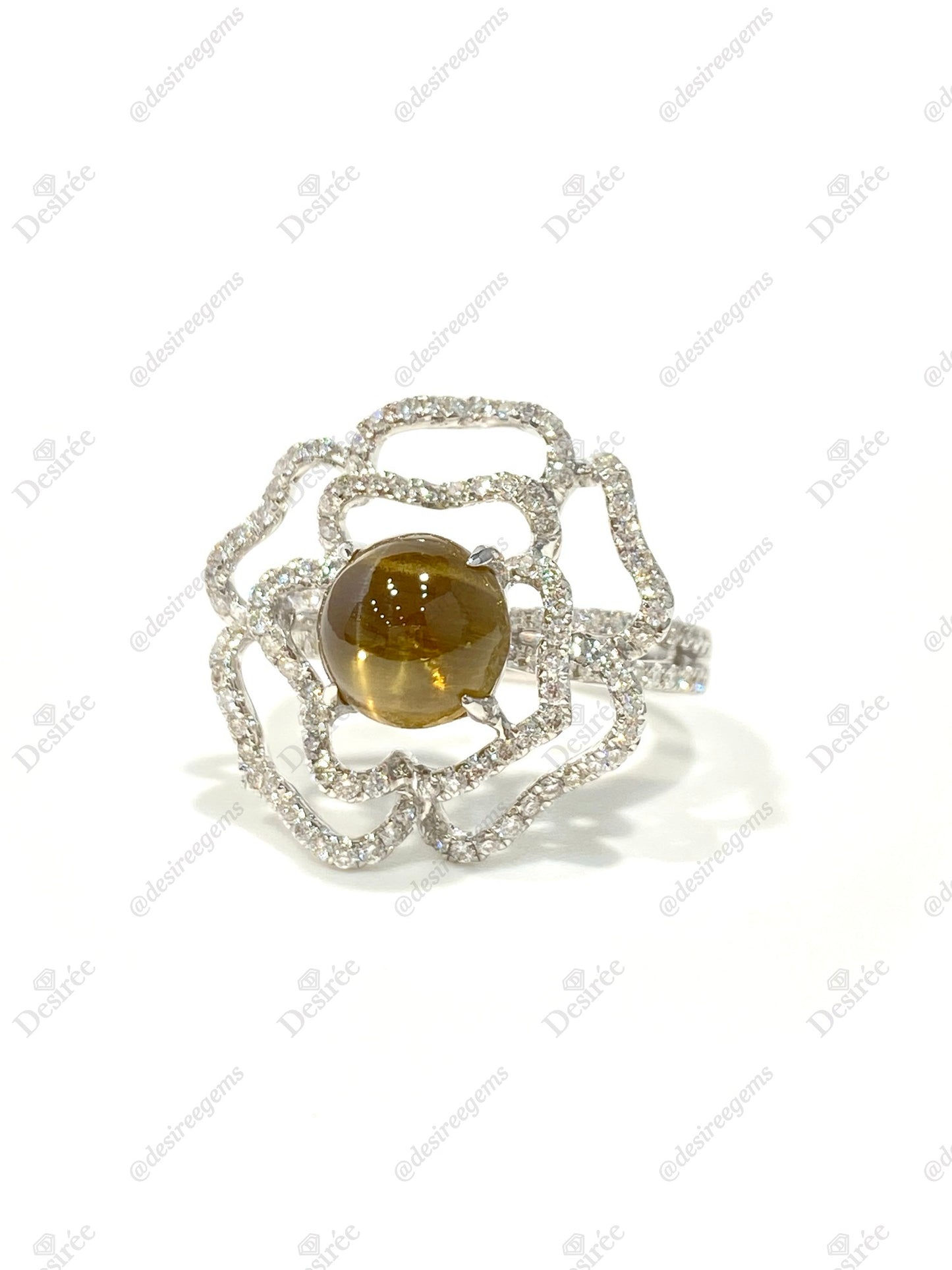 Natural Chrysoberyl Cat's Eye 3.80ct Ring