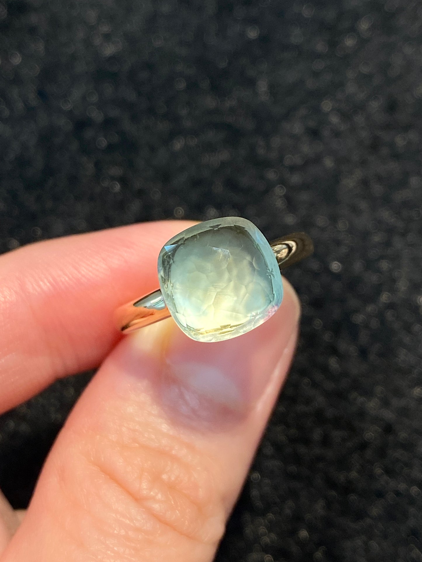 Natural Green Amethyst 6.16ct Ring