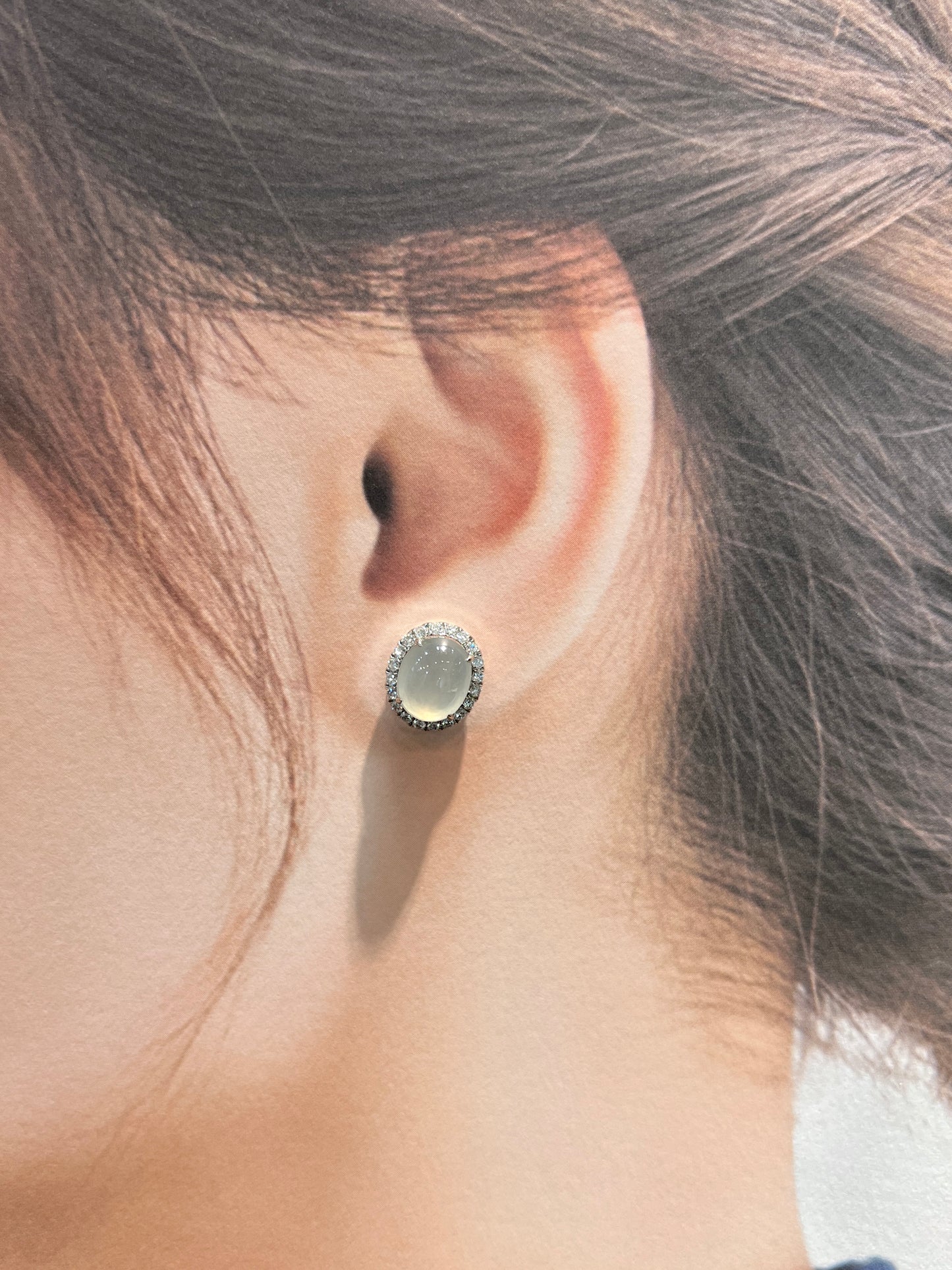 Natural Type A Icy Jadeite Earrings