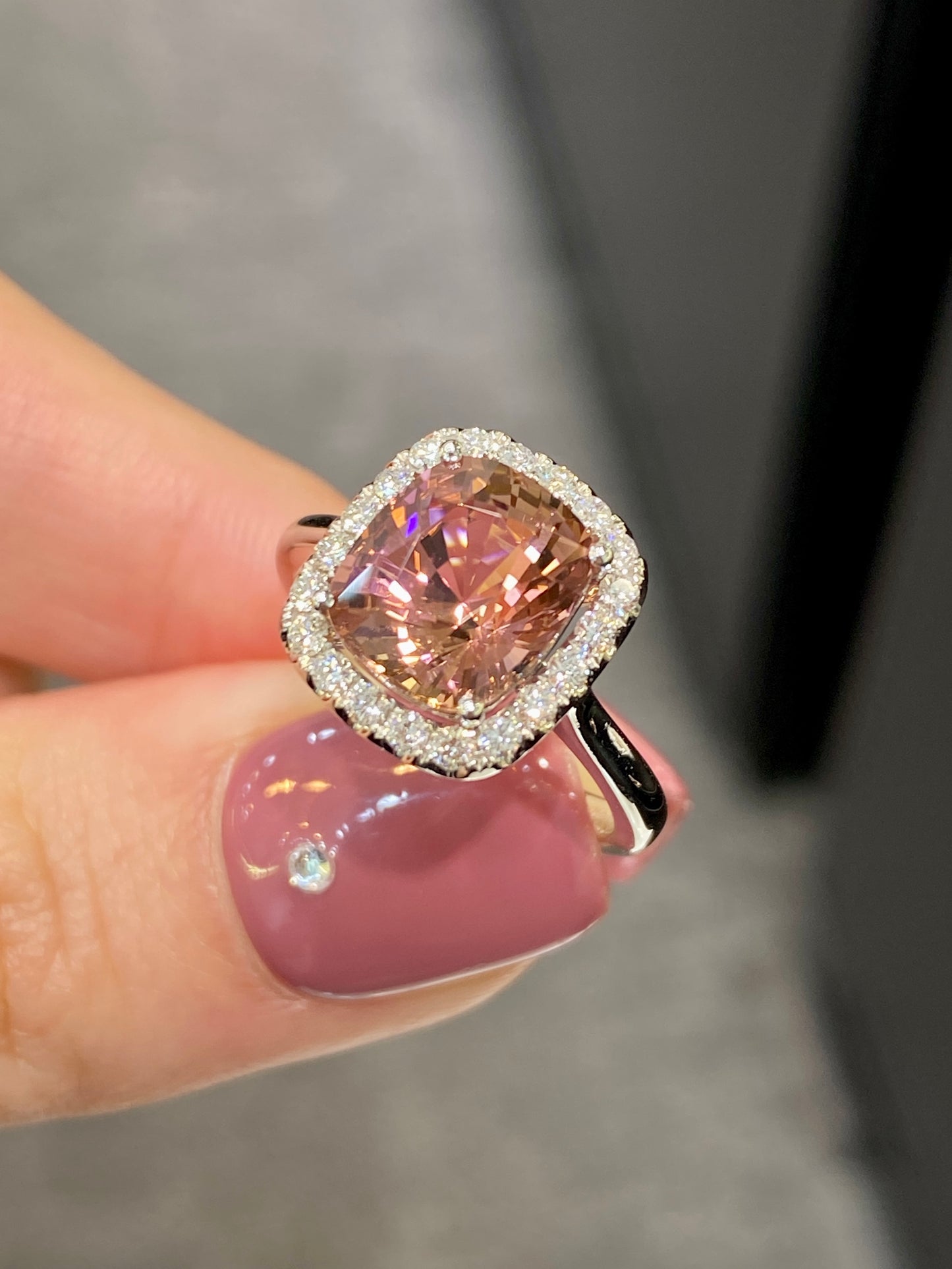 Natural Purplish Pink Tourmaline 3.04ct Ring