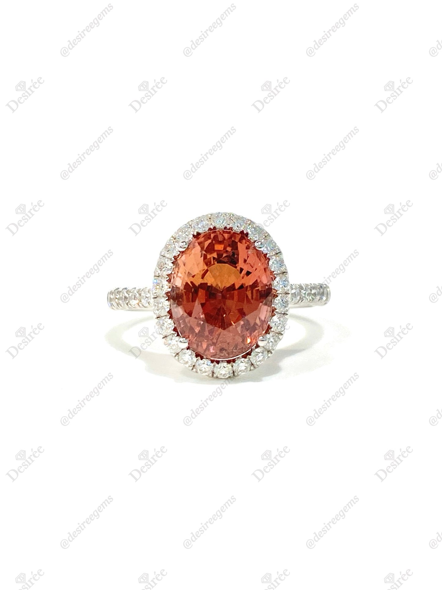 Natural Orange Tourmaline 3.29ct Ring