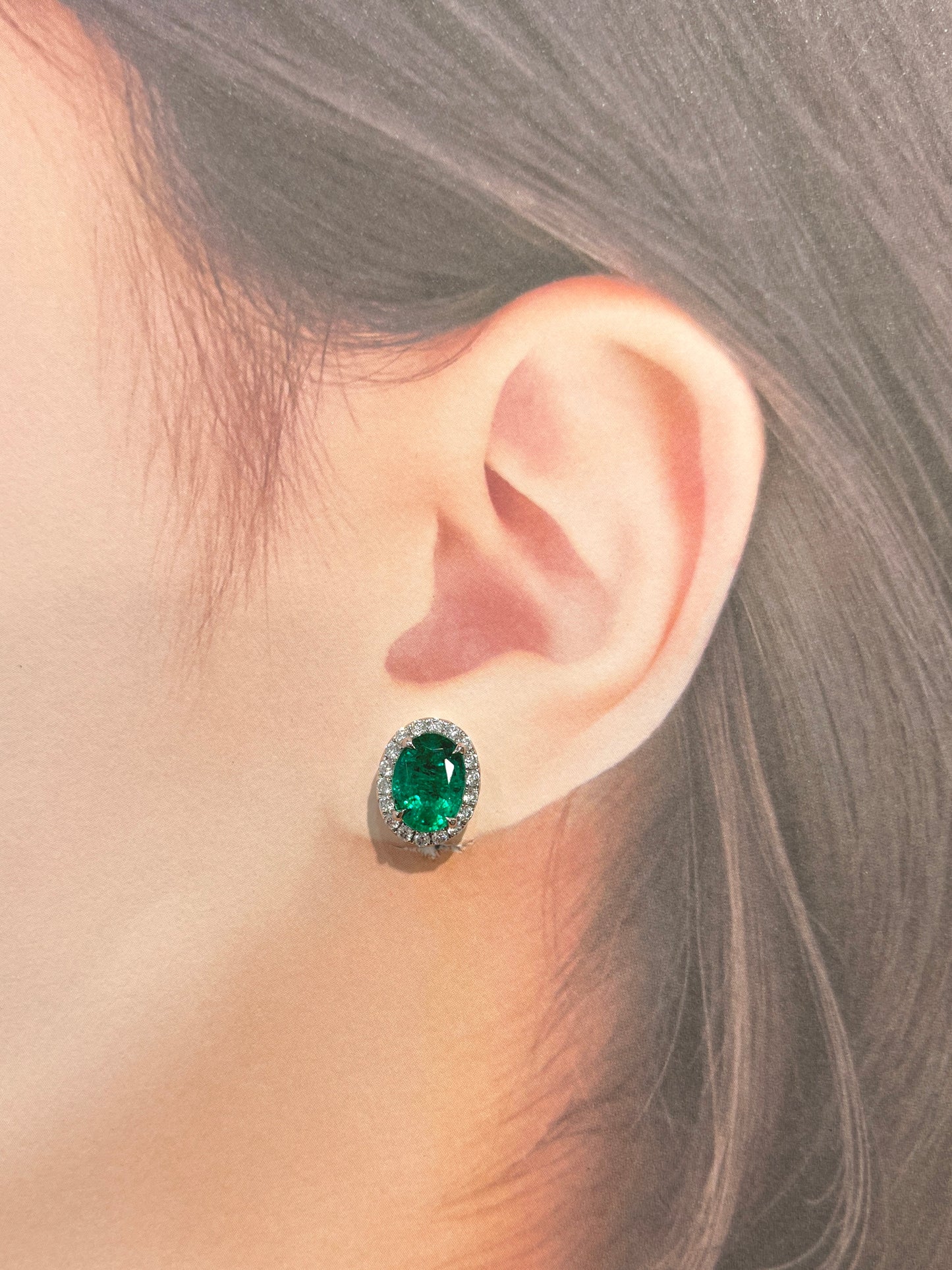 Natural Emerald 3.45ct Earrings