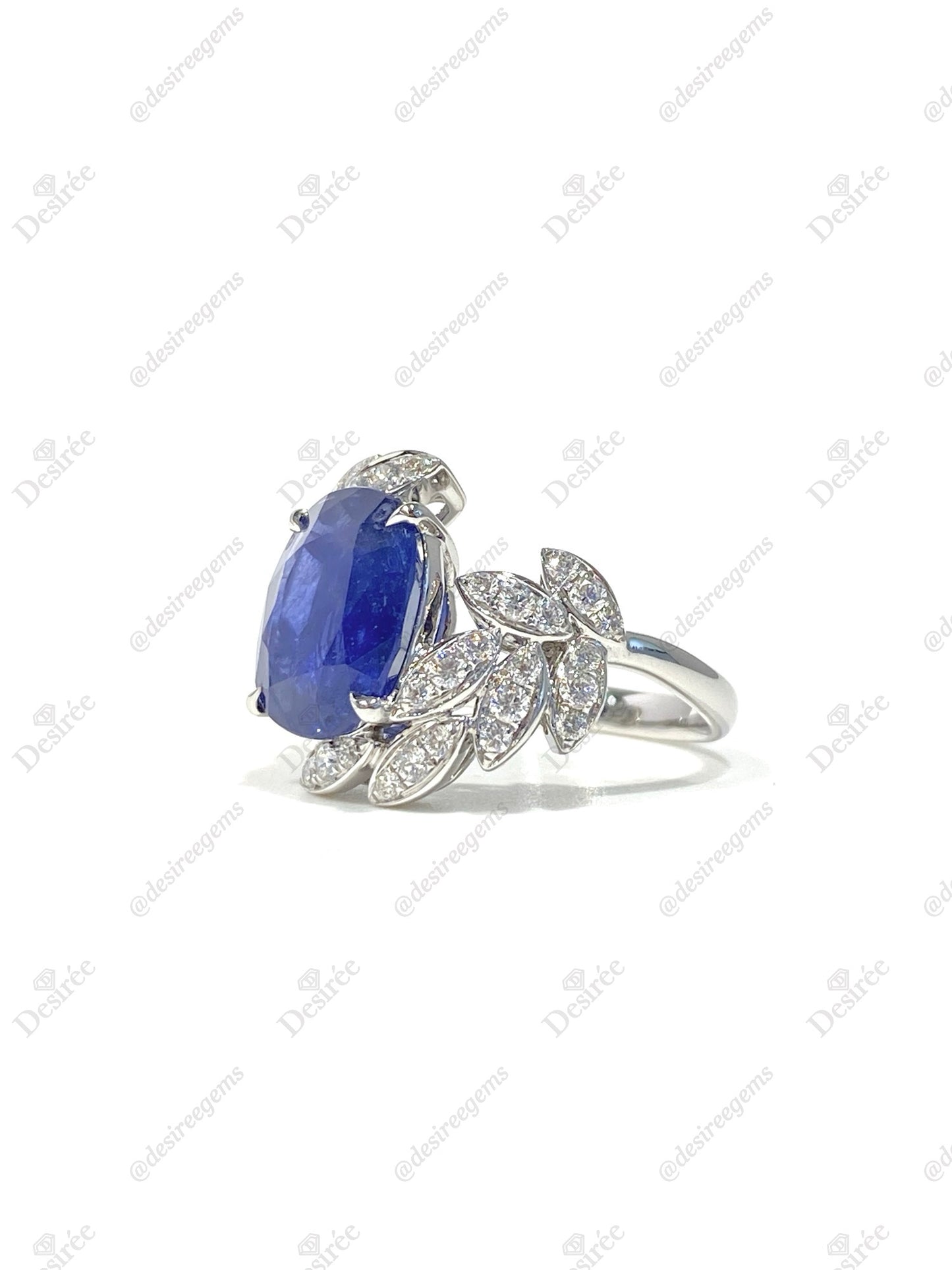 Natural Cornflower Blue Sapphire 5.20ct Ring