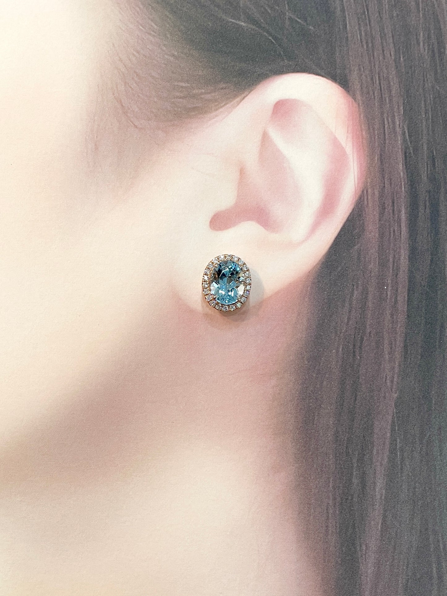 Natural Aquamarine Earrings 5.33ct