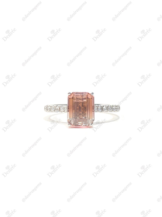 Natural Bicolor Tourmaline 2.11ct Ring