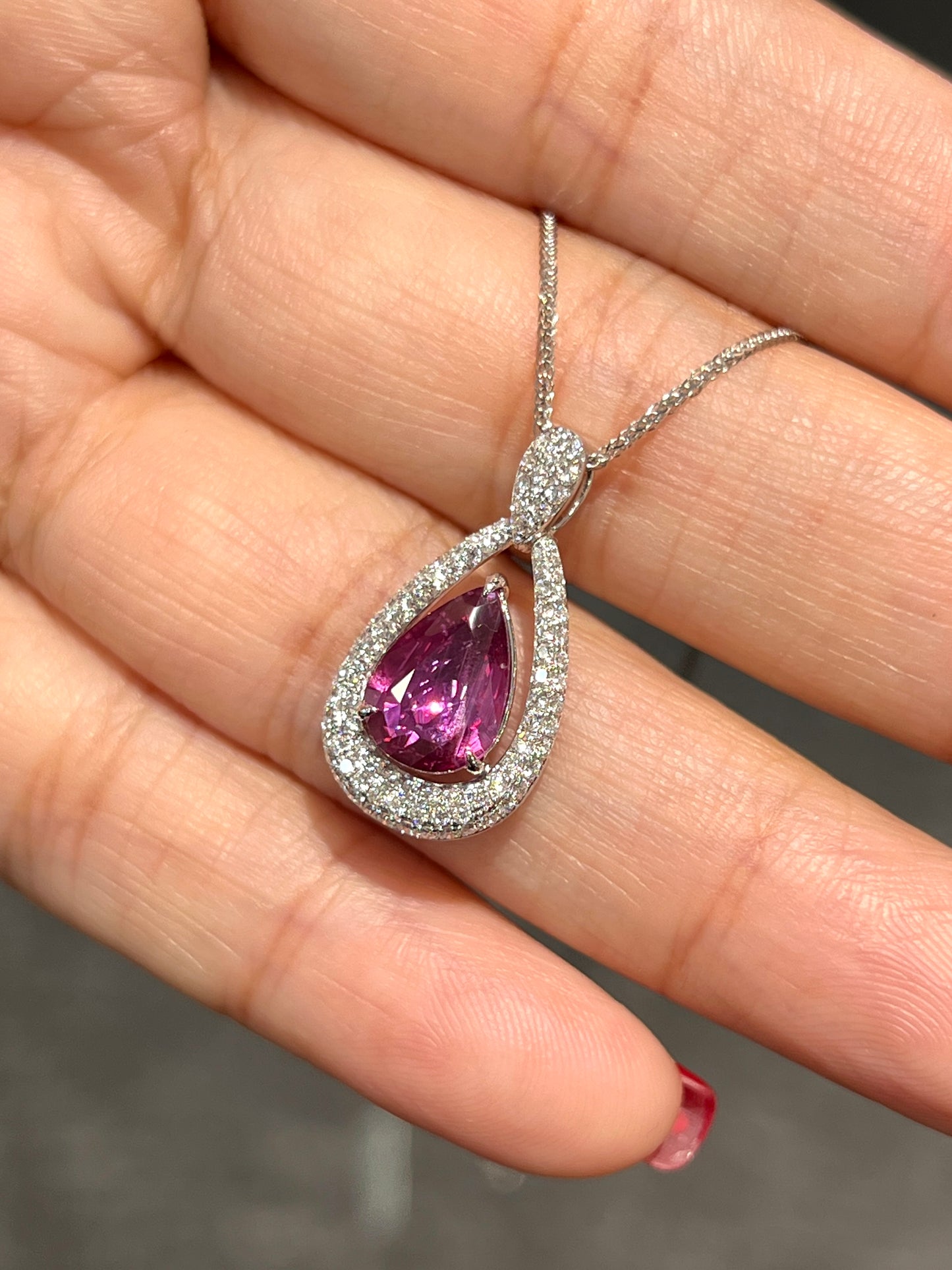 Natural Unheated Ruby 2.07ct Necklace