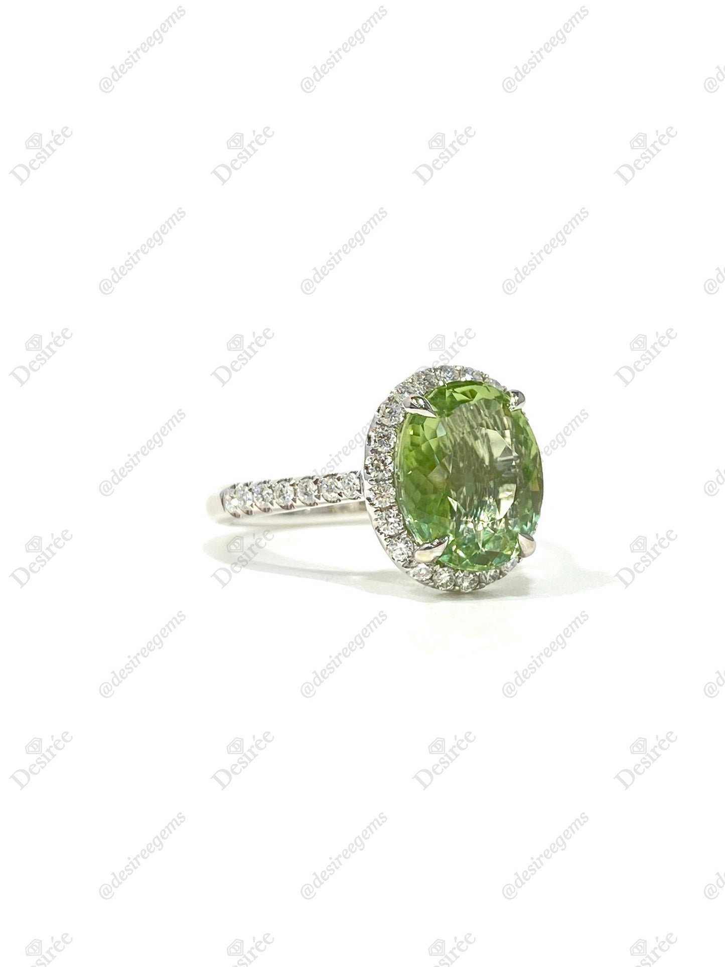 Natural Green Tourmaline 3.65ct Ring