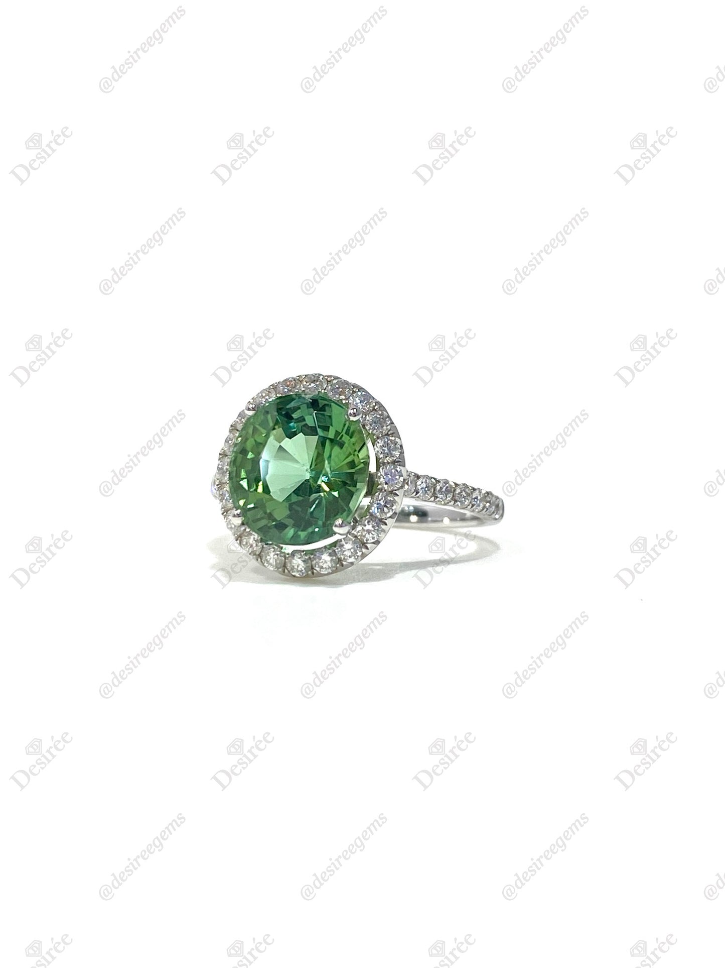 Natural Green Tourmaline 3.36ct Ring