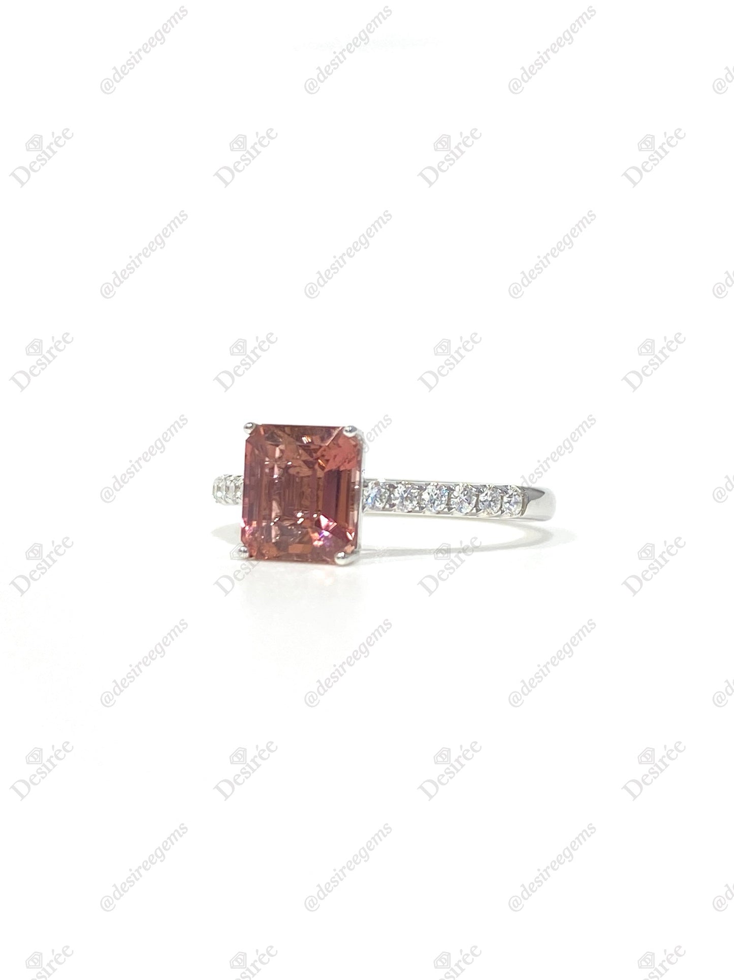 Natural Purplish Pink Tourmaline 1.55ct Ring
