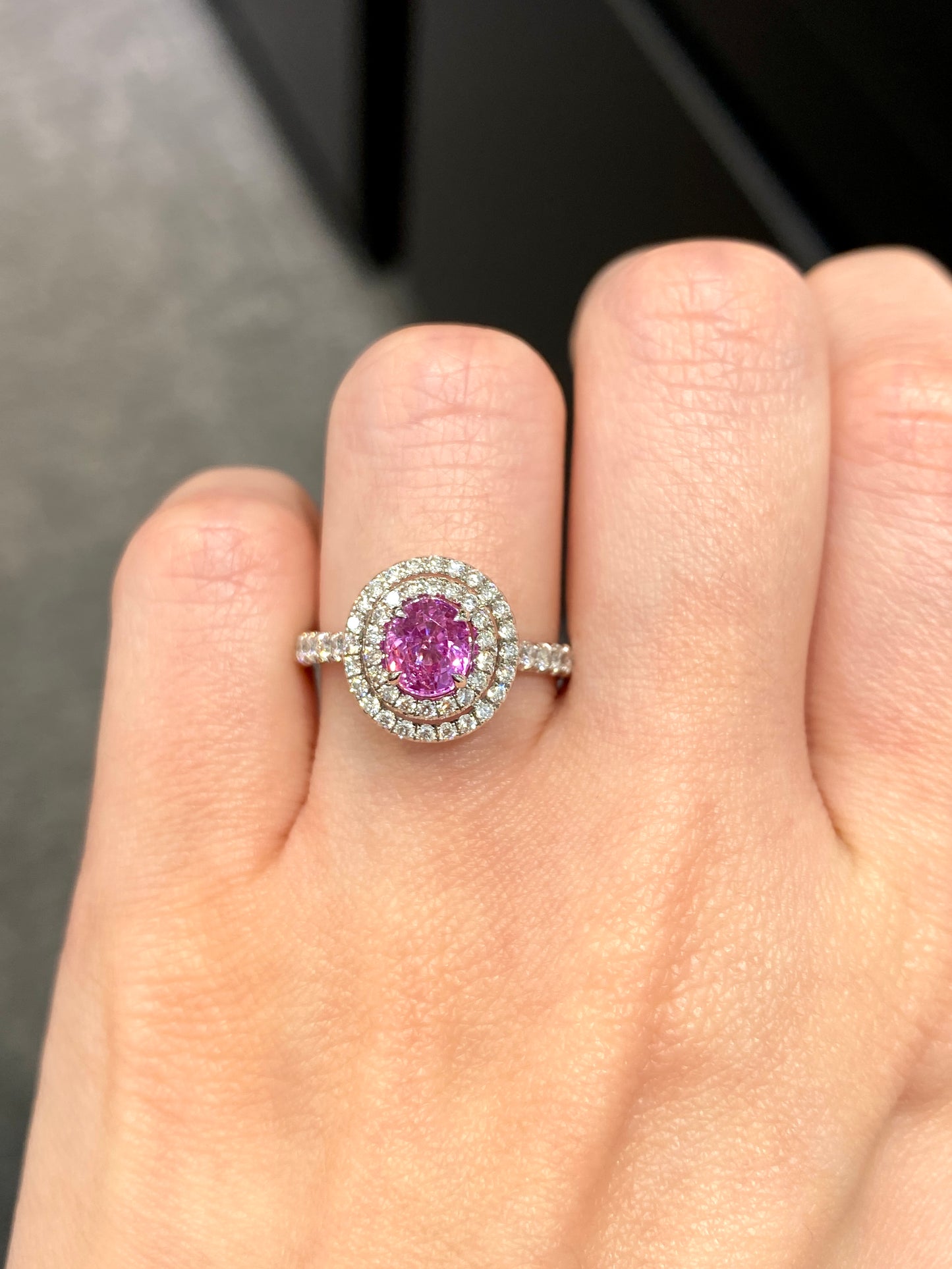 Natural Pink Sapphire 1.10ct Ring
