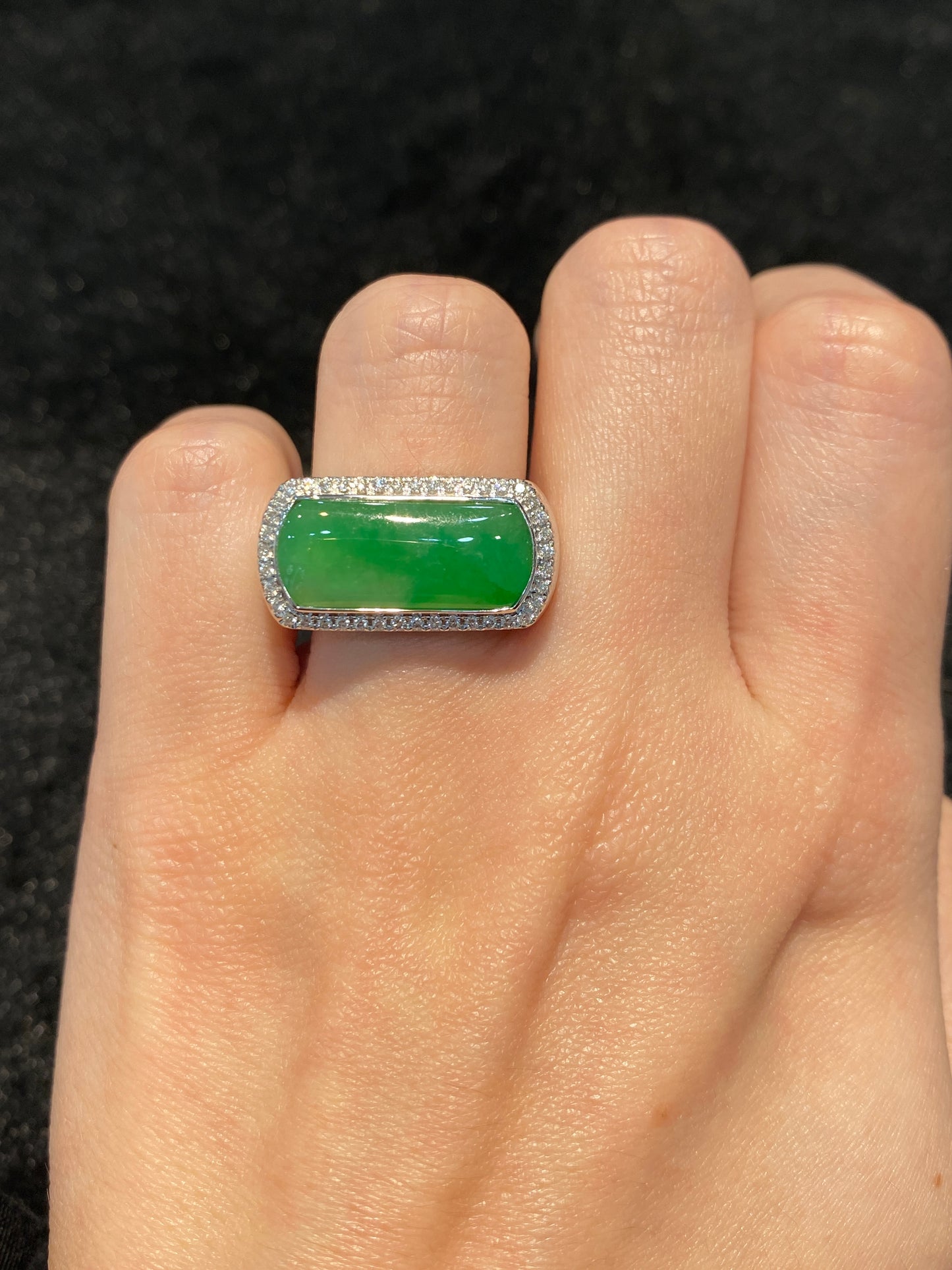 Natural Type A Jadeite Ring