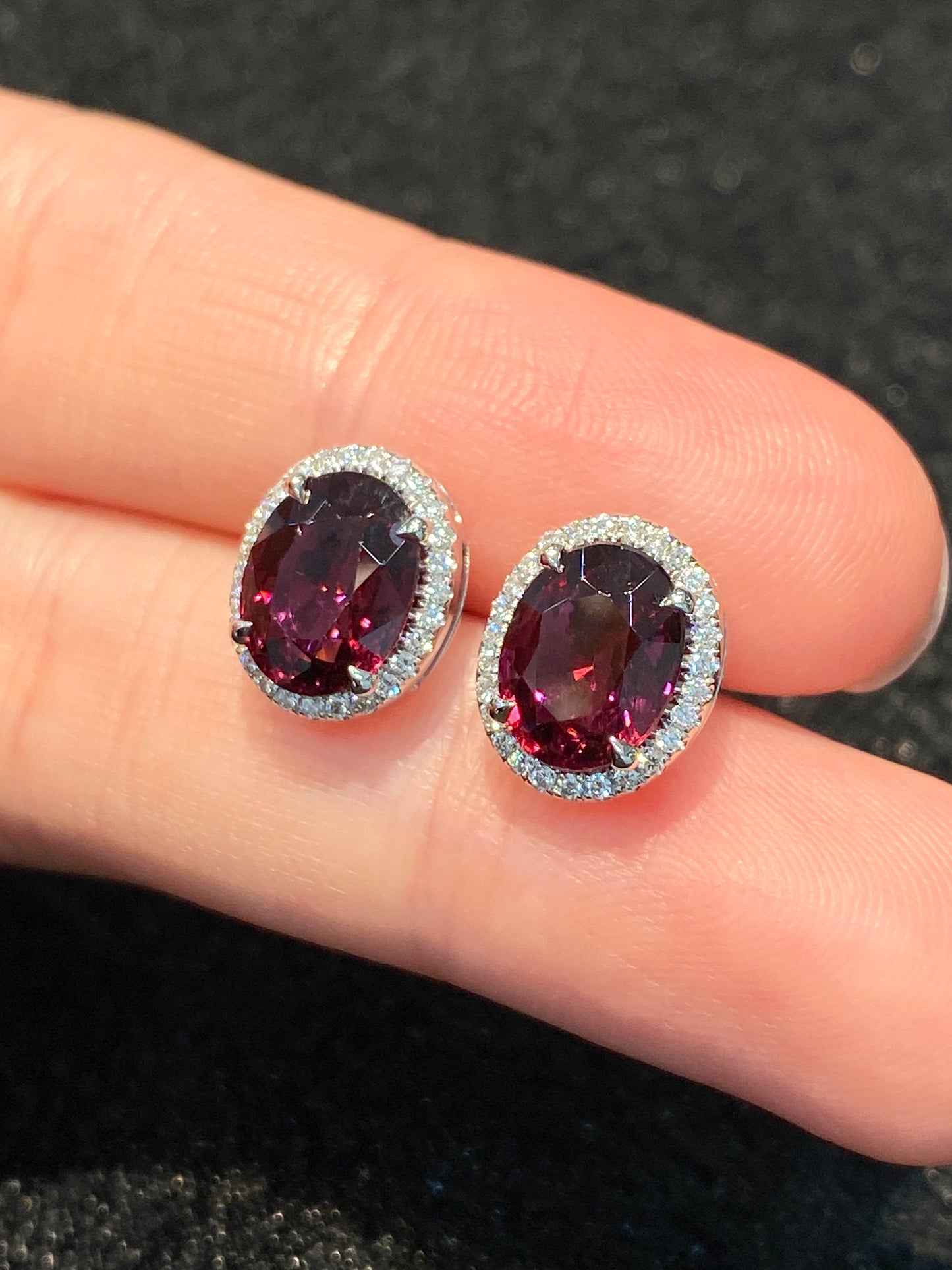 Natural Red Garnet 4.27ct Earrings