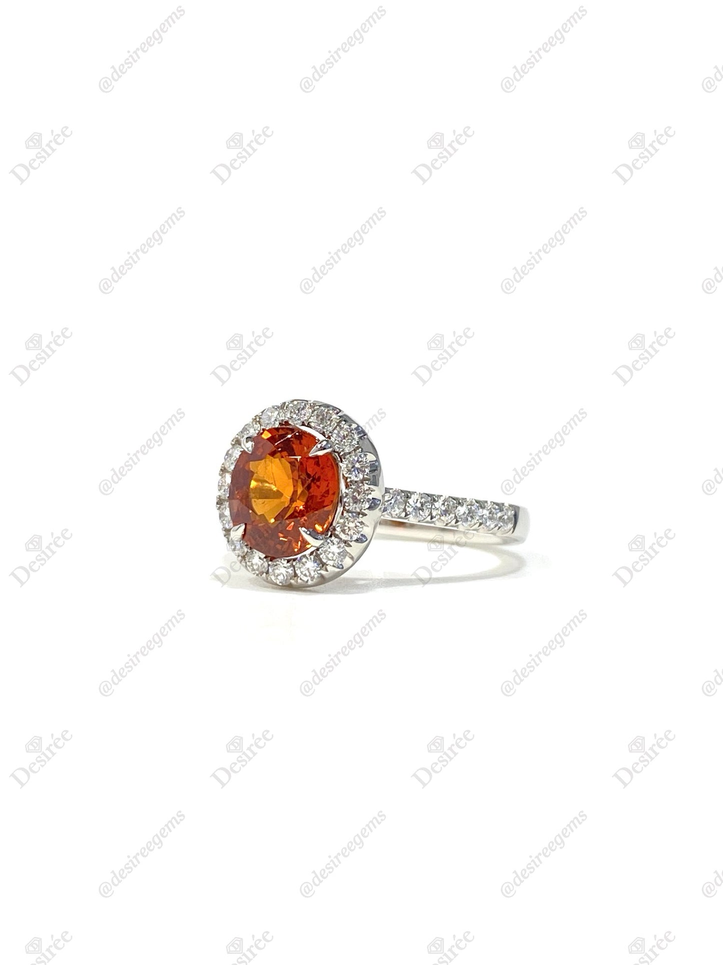 Natural Mandarin Garnet 2.10ct Ring