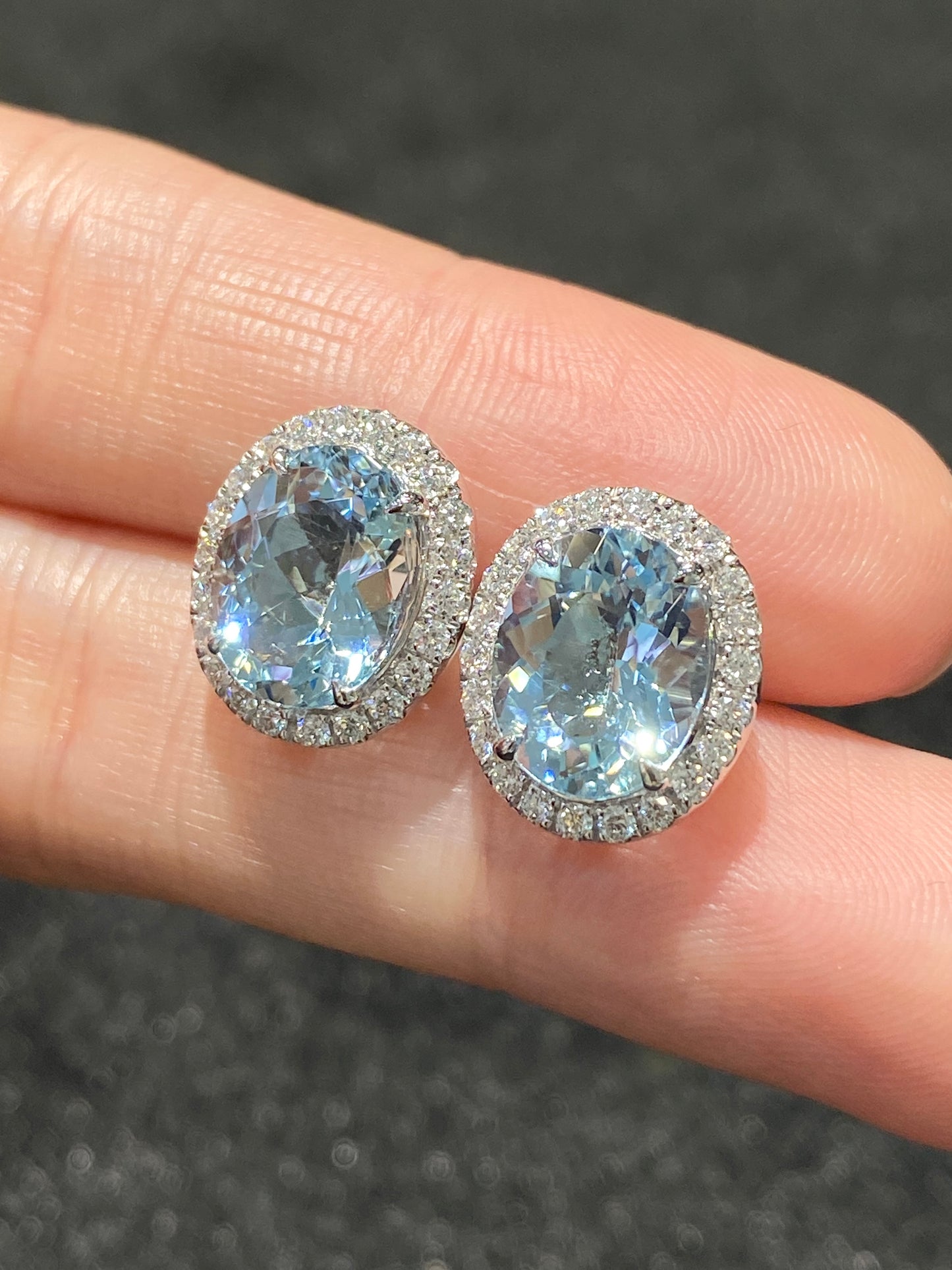 Natural Aquamarine Earrings 4.53ct