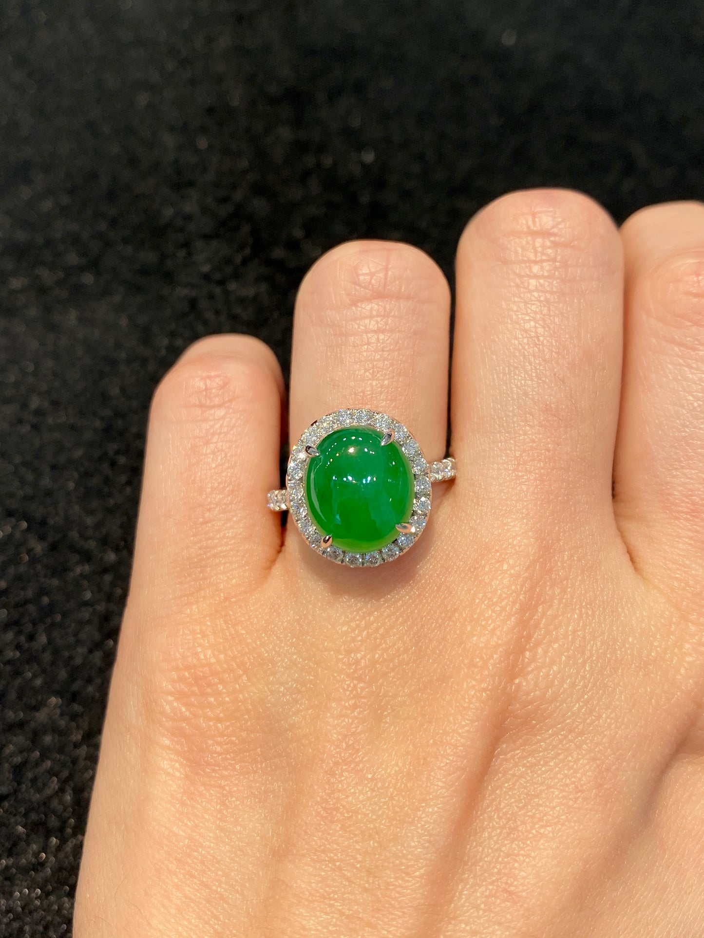 Natural Type A Jadeite Ring