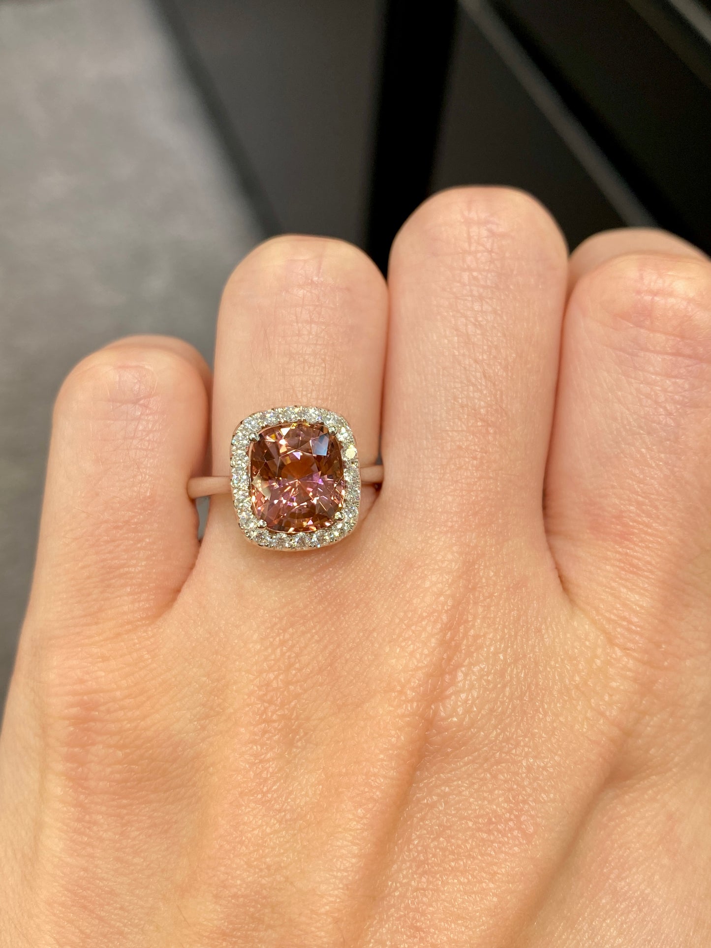 Natural Purplish Pink Tourmaline 3.04ct Ring