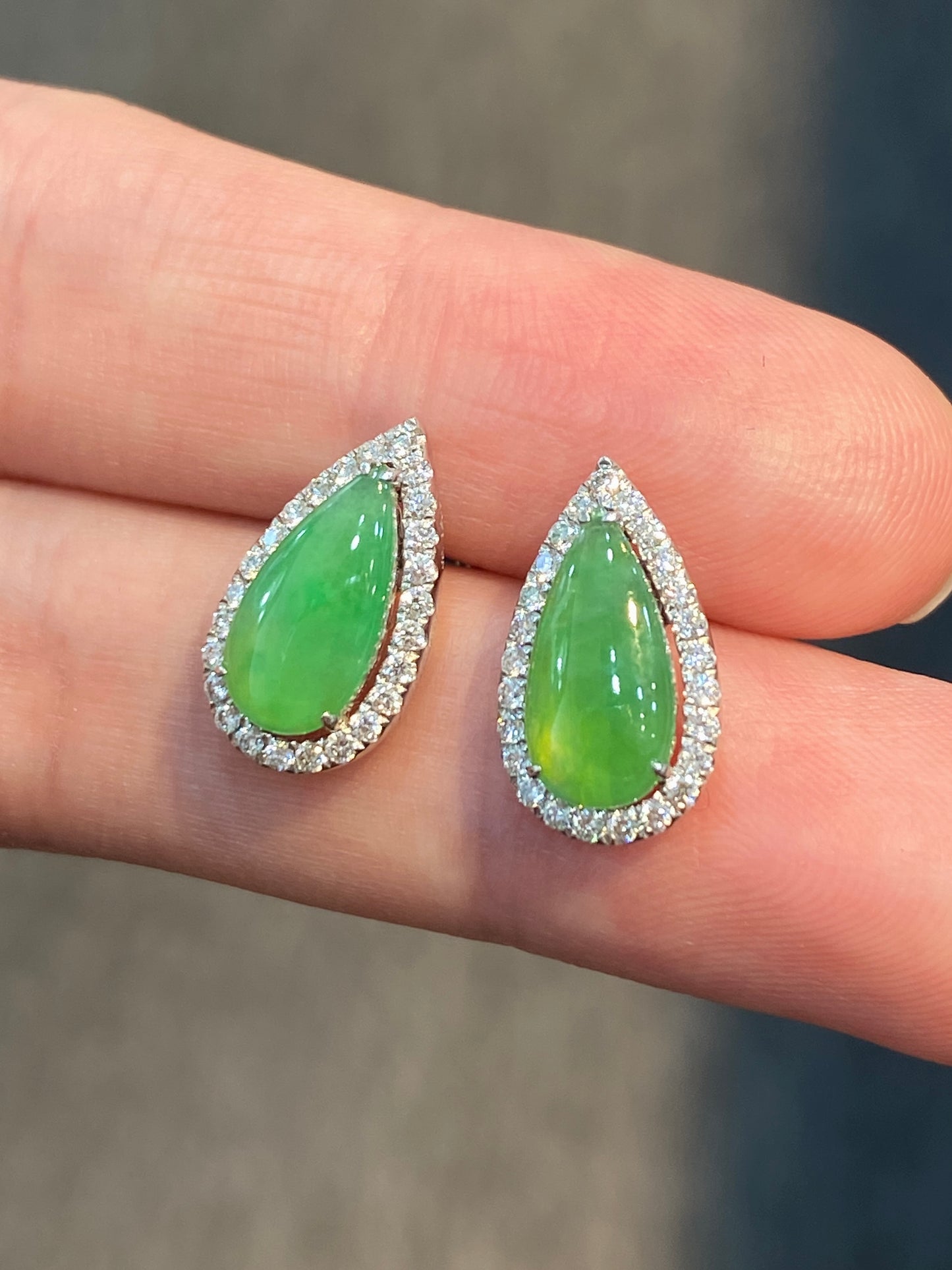 Natural Type A Jadeite Earrings