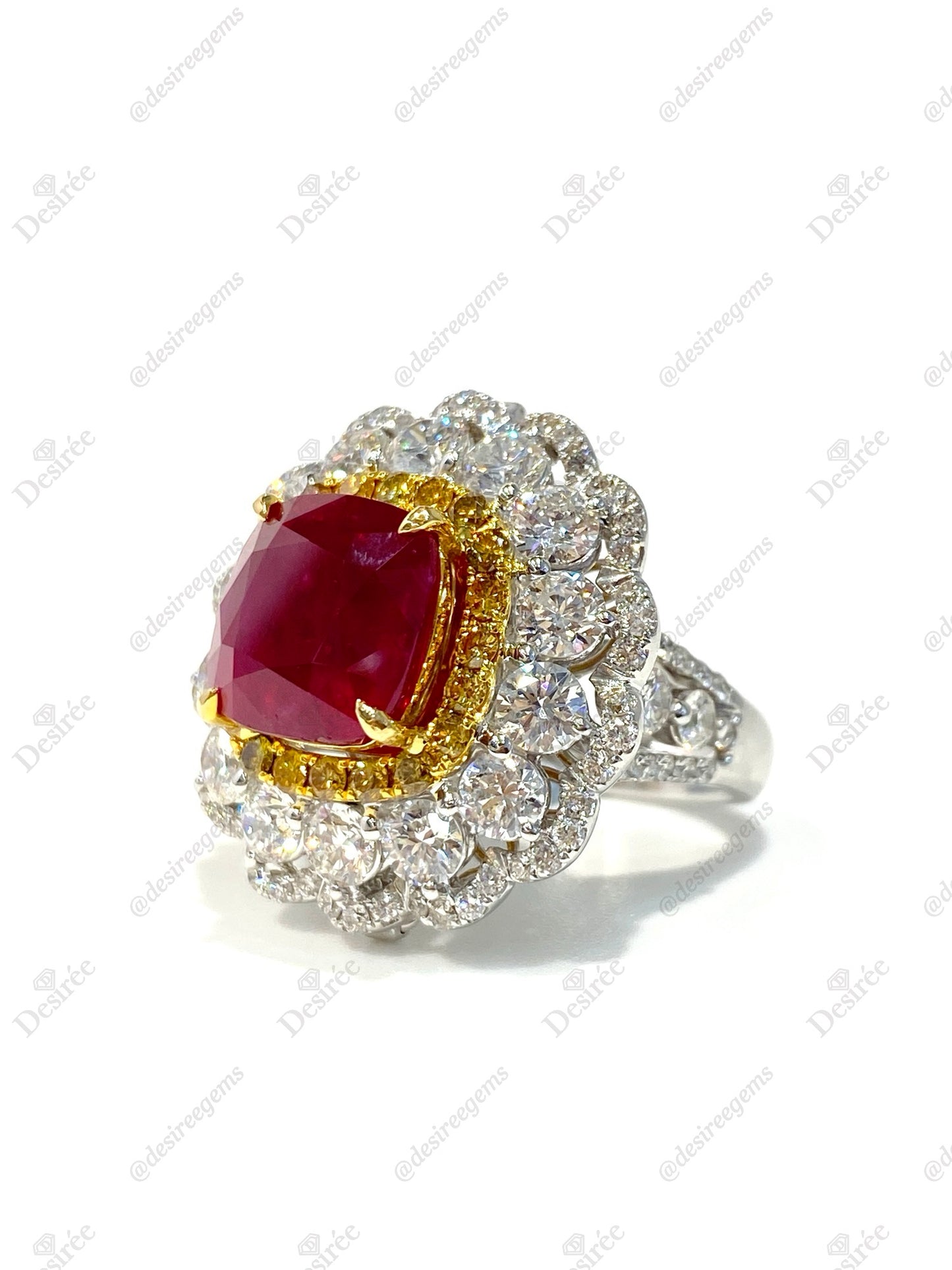 Natural Vivid Red Ruby 7.46ct Ring/Pendant