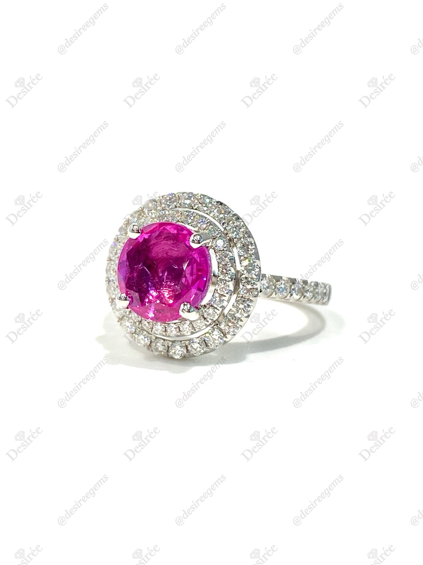 Natural Pink Sapphire 2.61ct Ring