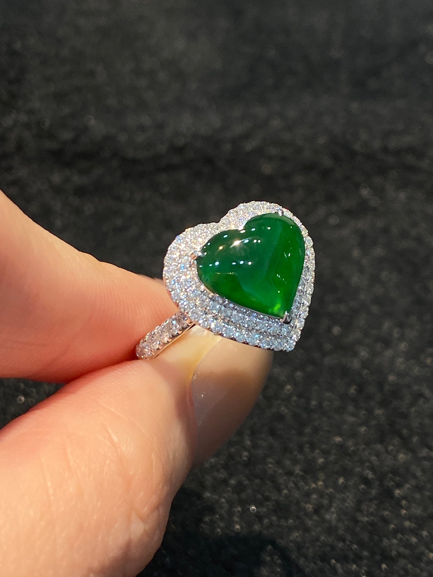 Natural Type A Jadeite Ring