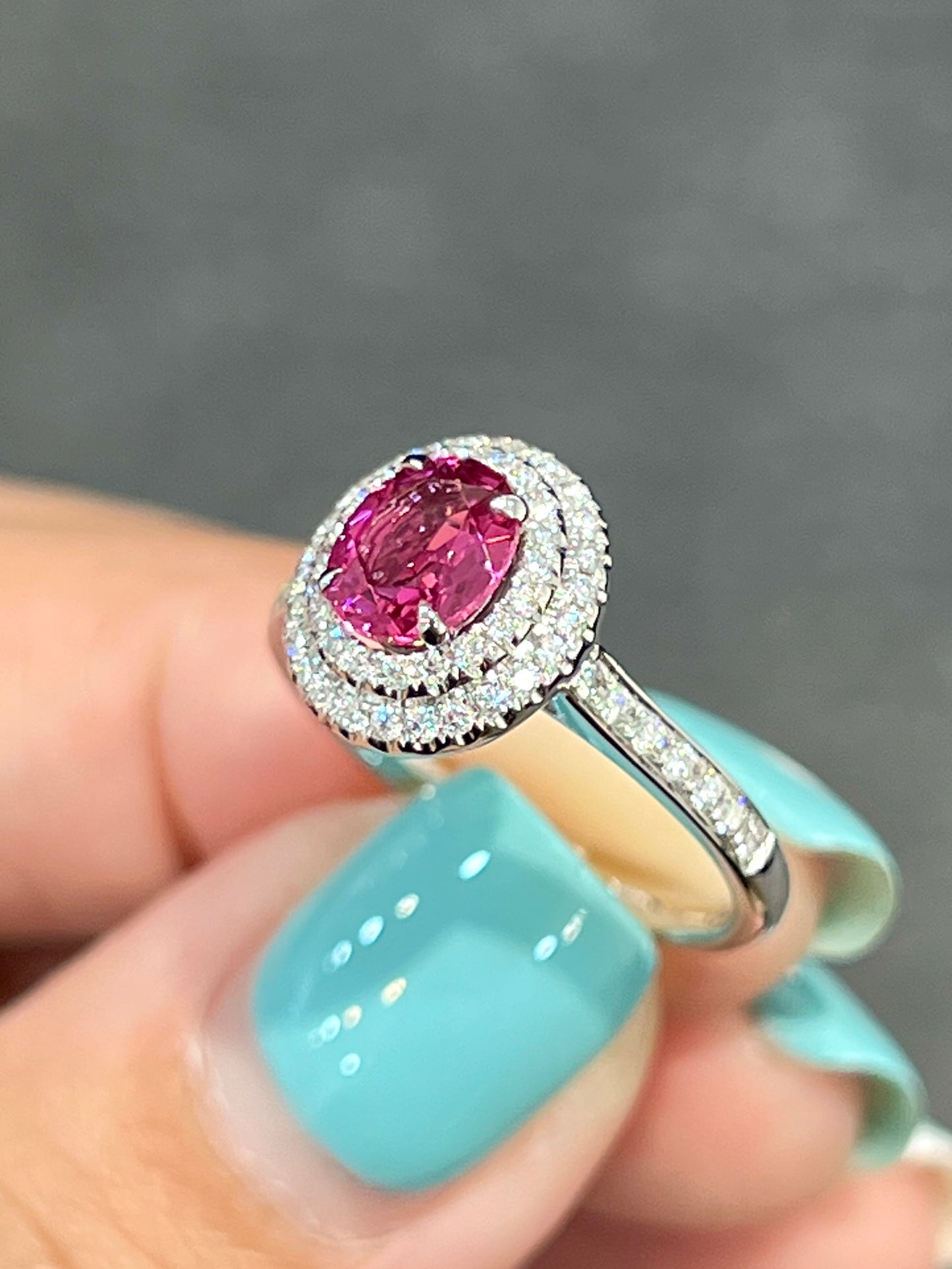 Natural Pink Spinel 0.87ct Ring