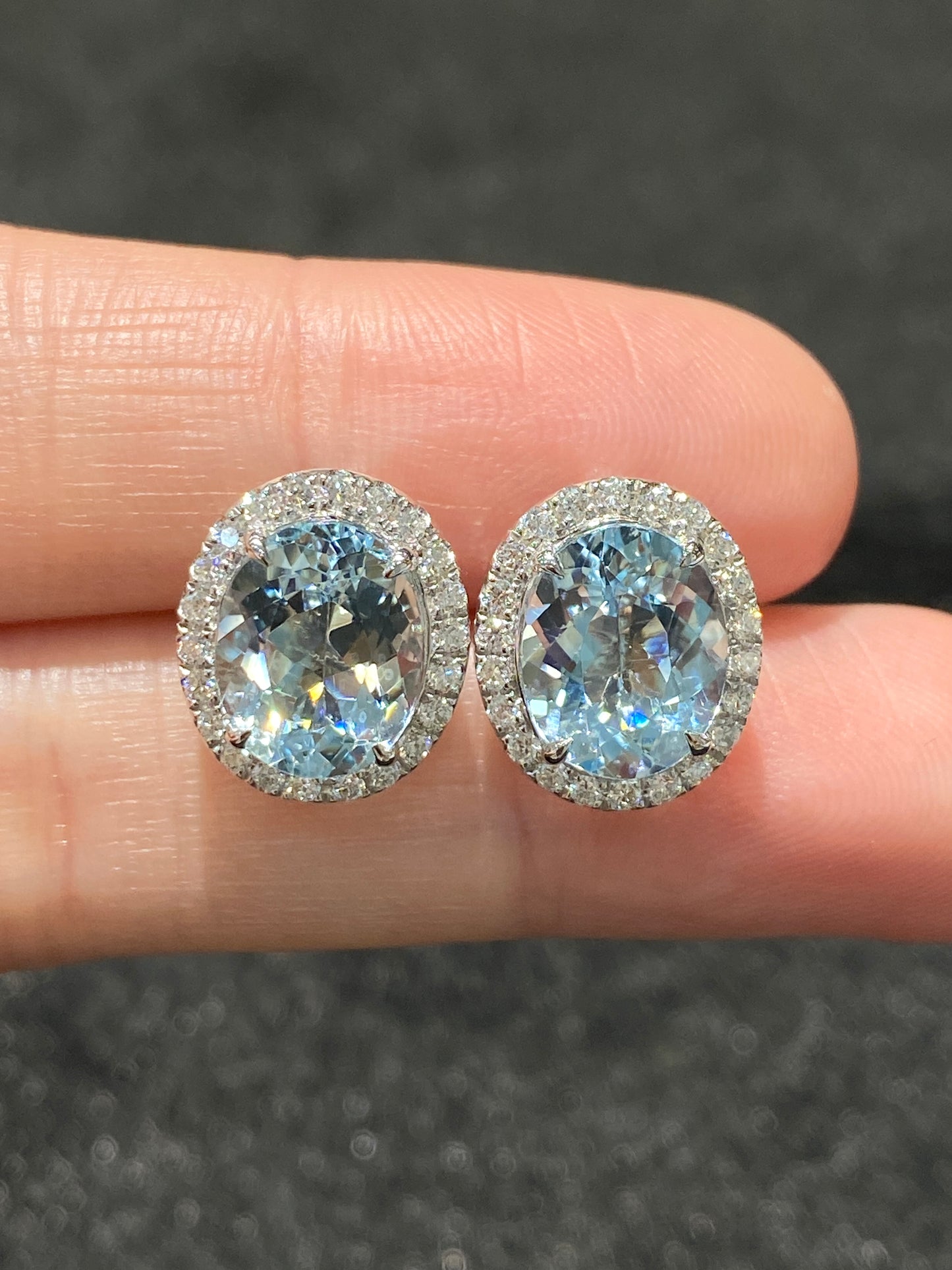 Natural Aquamarine Earrings 4.53ct
