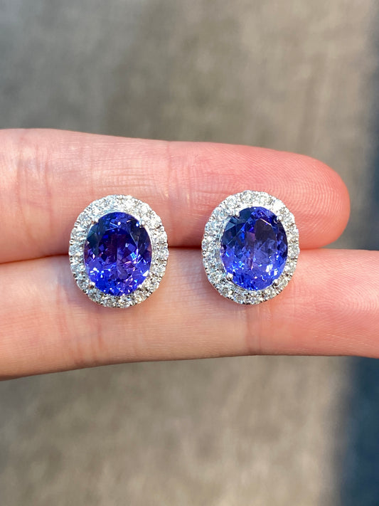 Natural Tanzanites 6.26ct Earrings