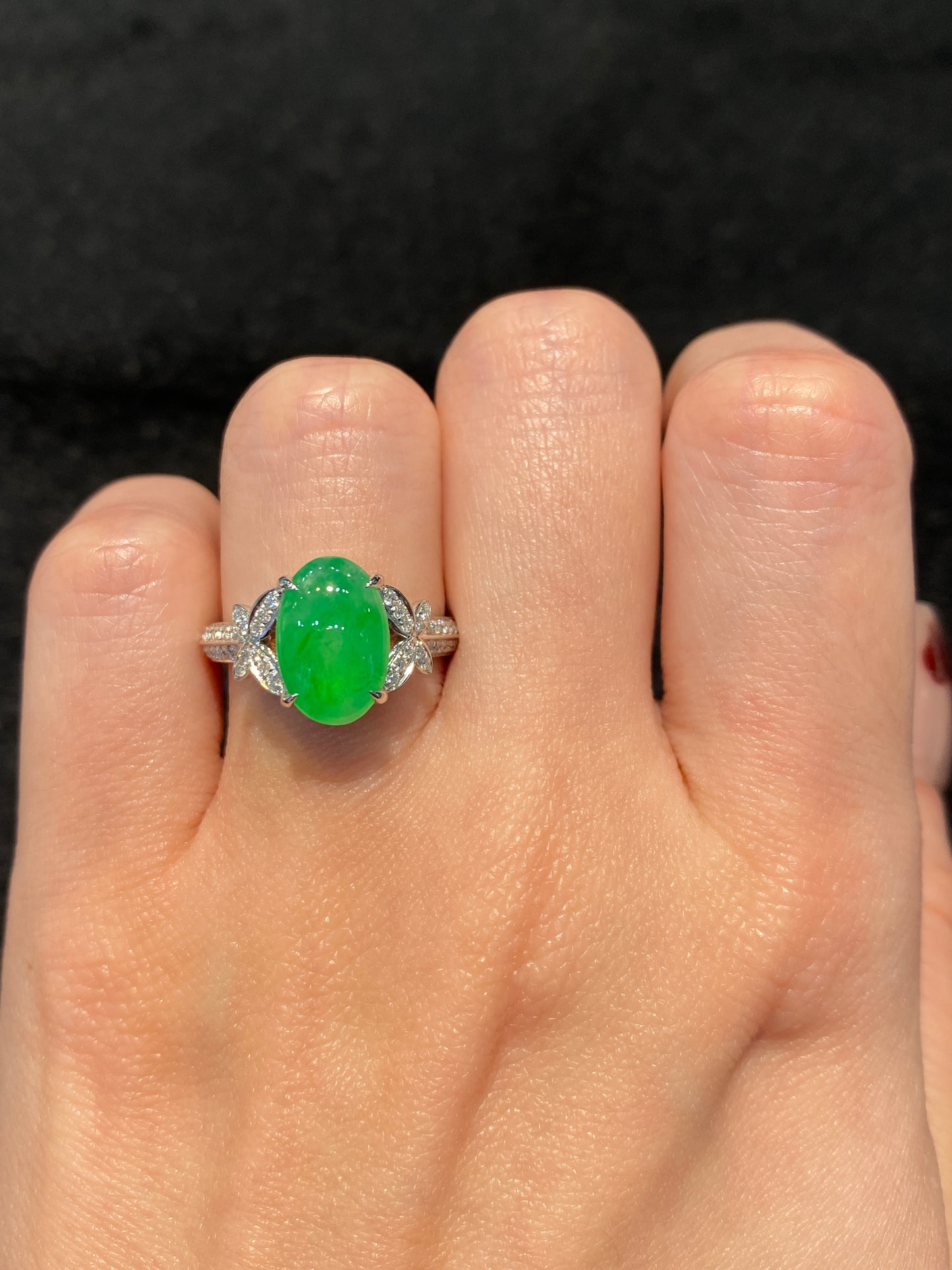 Natural Type A Jadeite Ring