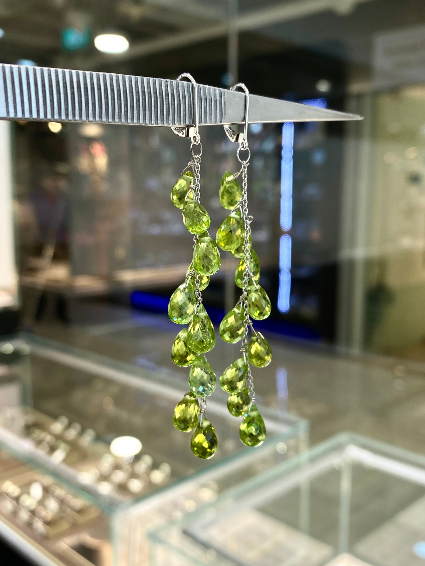 Natural Peridot 38.65ct Earrings