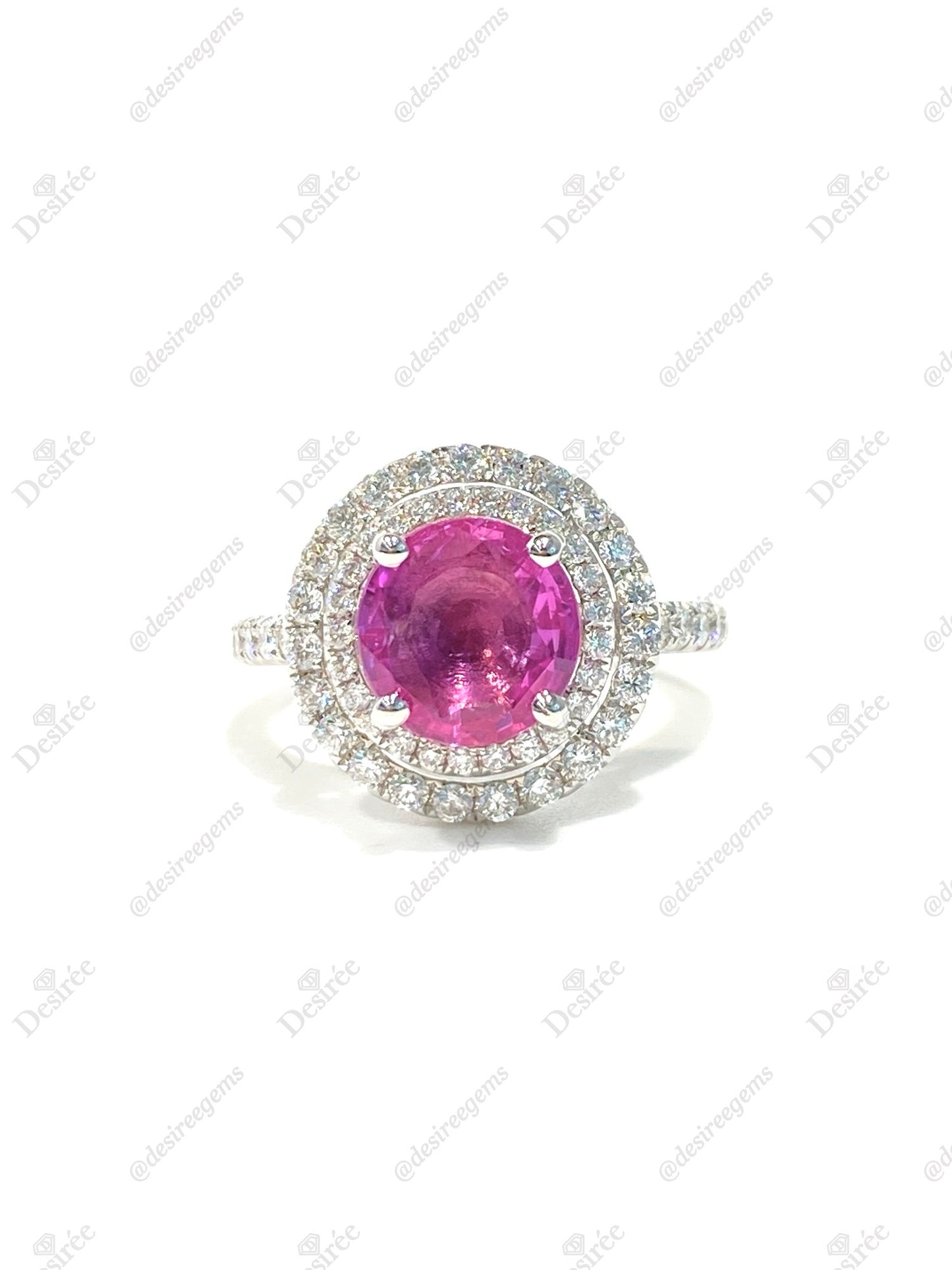 Natural Pink Sapphire 2.61ct Ring