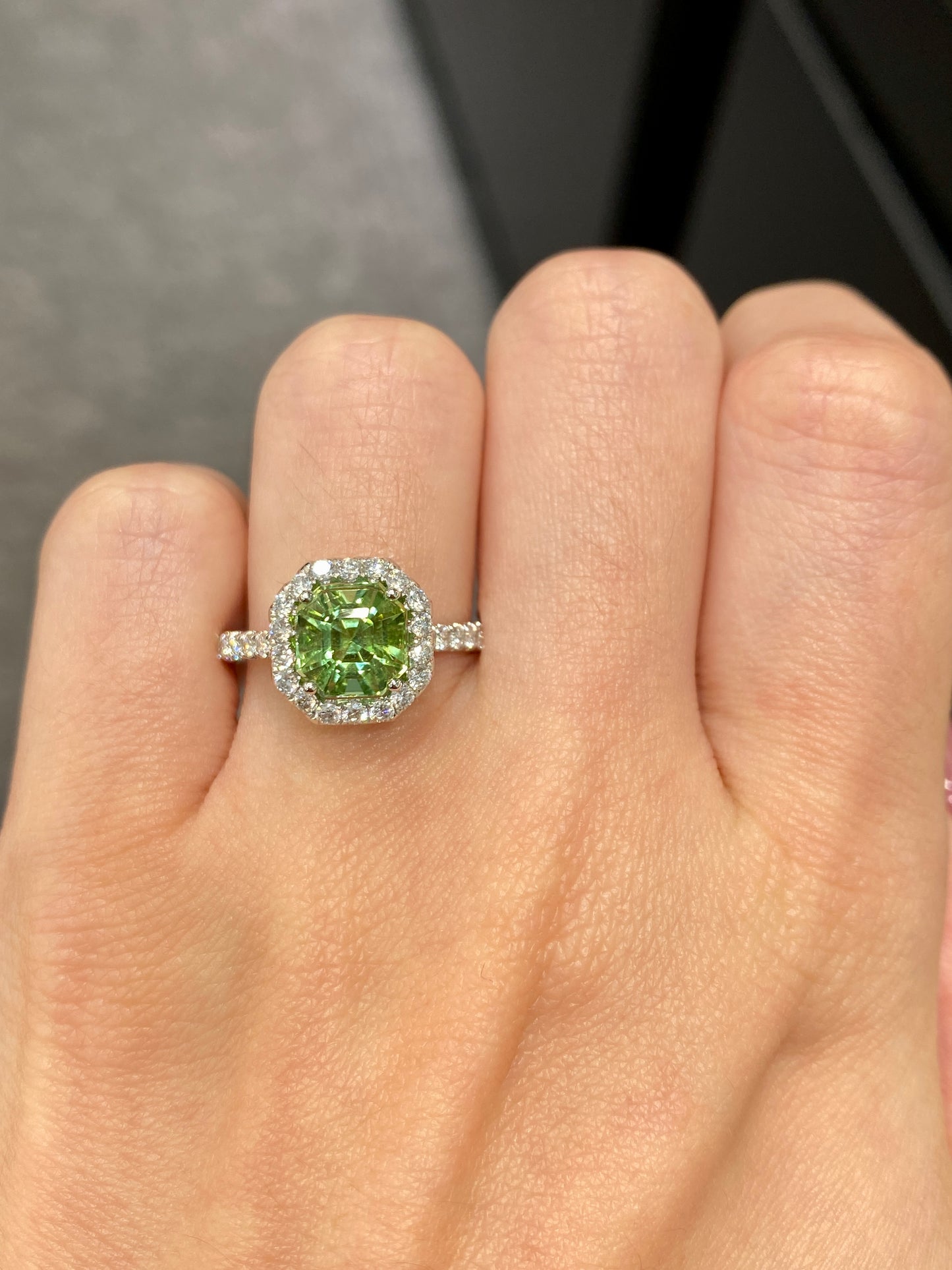 Natural Green Tourmaline 2.11ct Ring