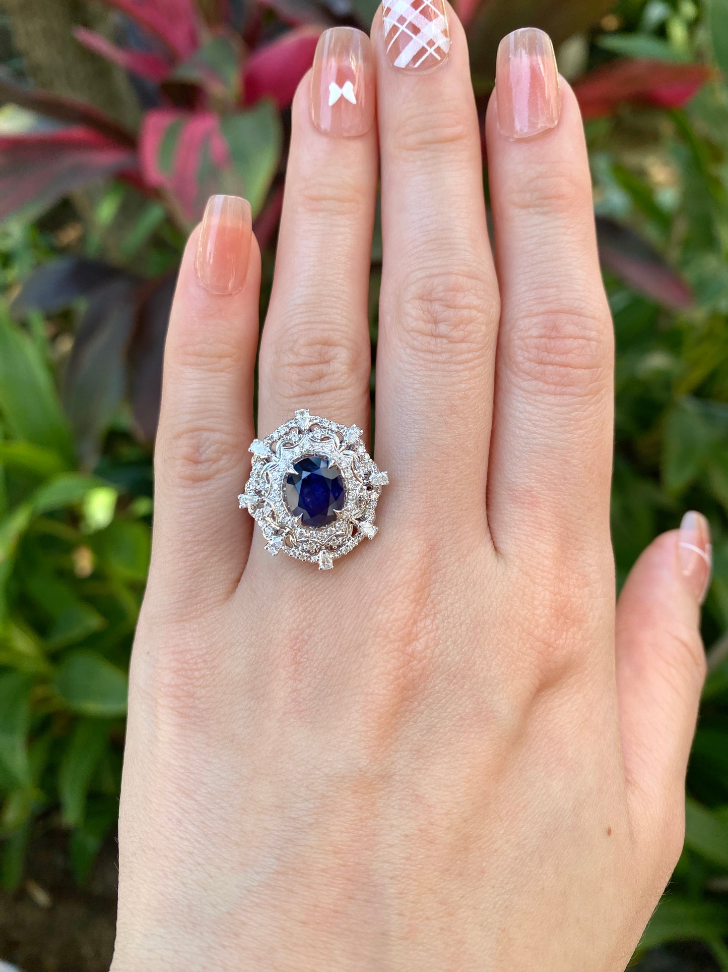 Natural Royal Blue Sapphire 3.03ct Ring