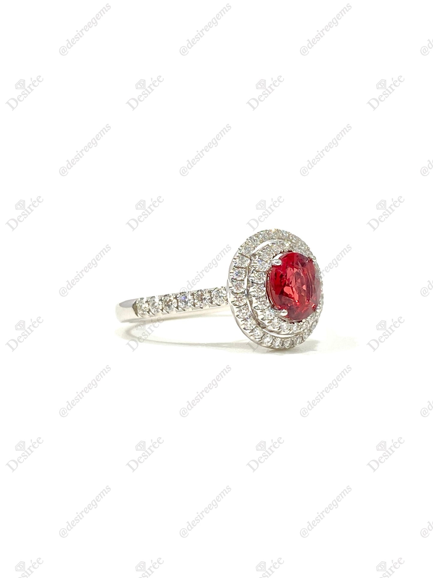 Natural Red Spinel 0.86ct Ring