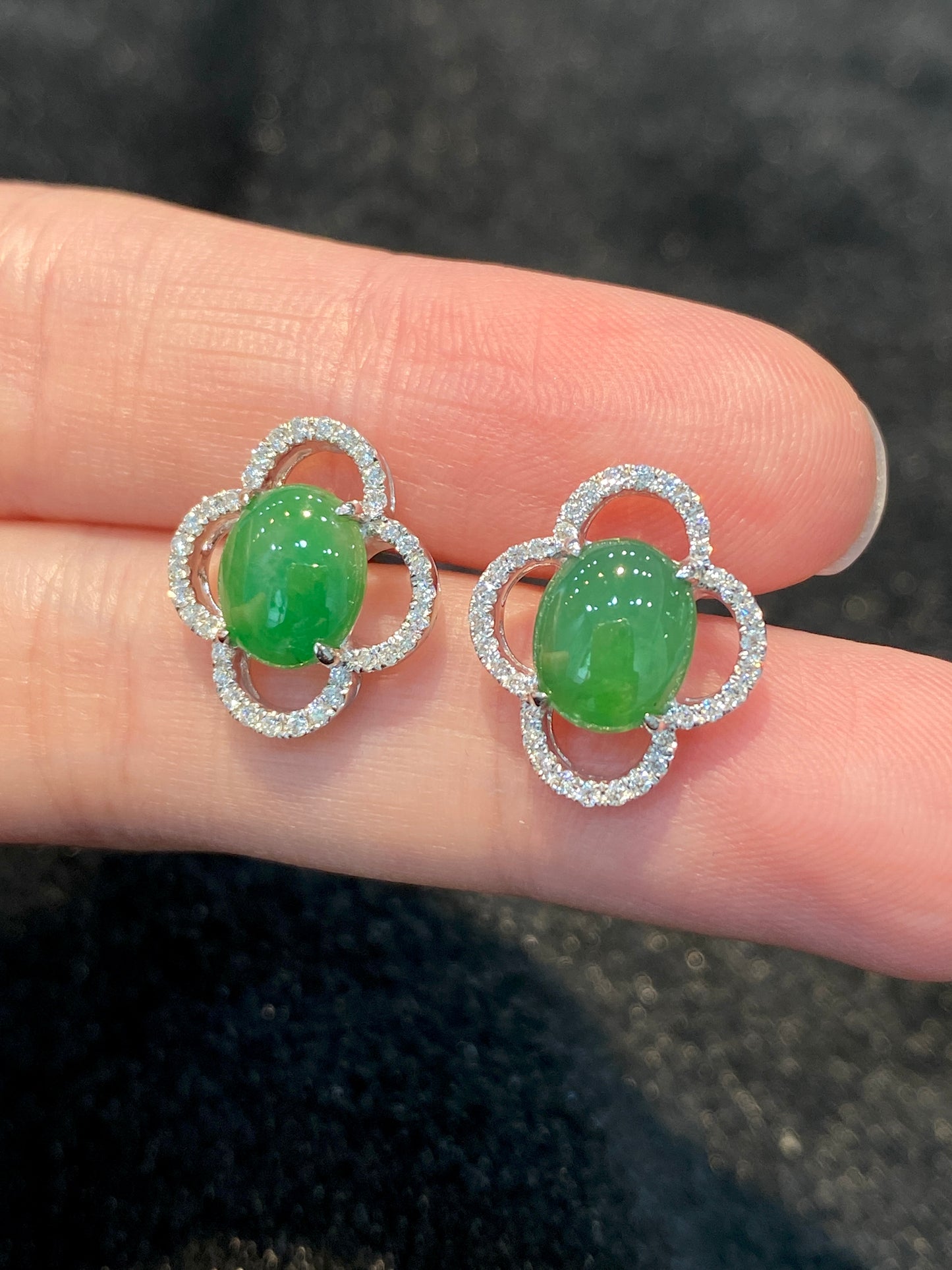 Natural Type A Jadeite Earrings