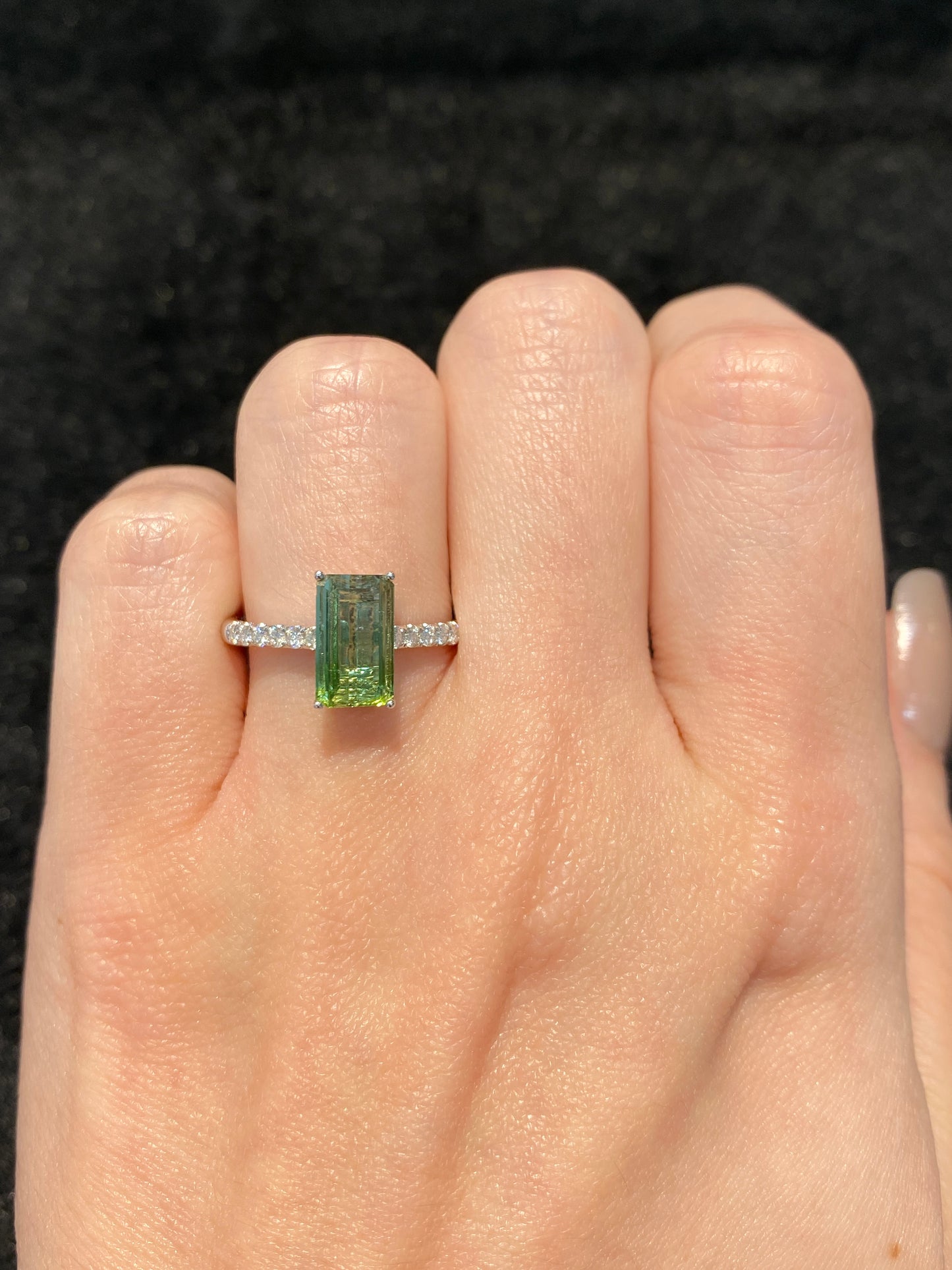 Natural Green Tourmaline 1.85ct Ring