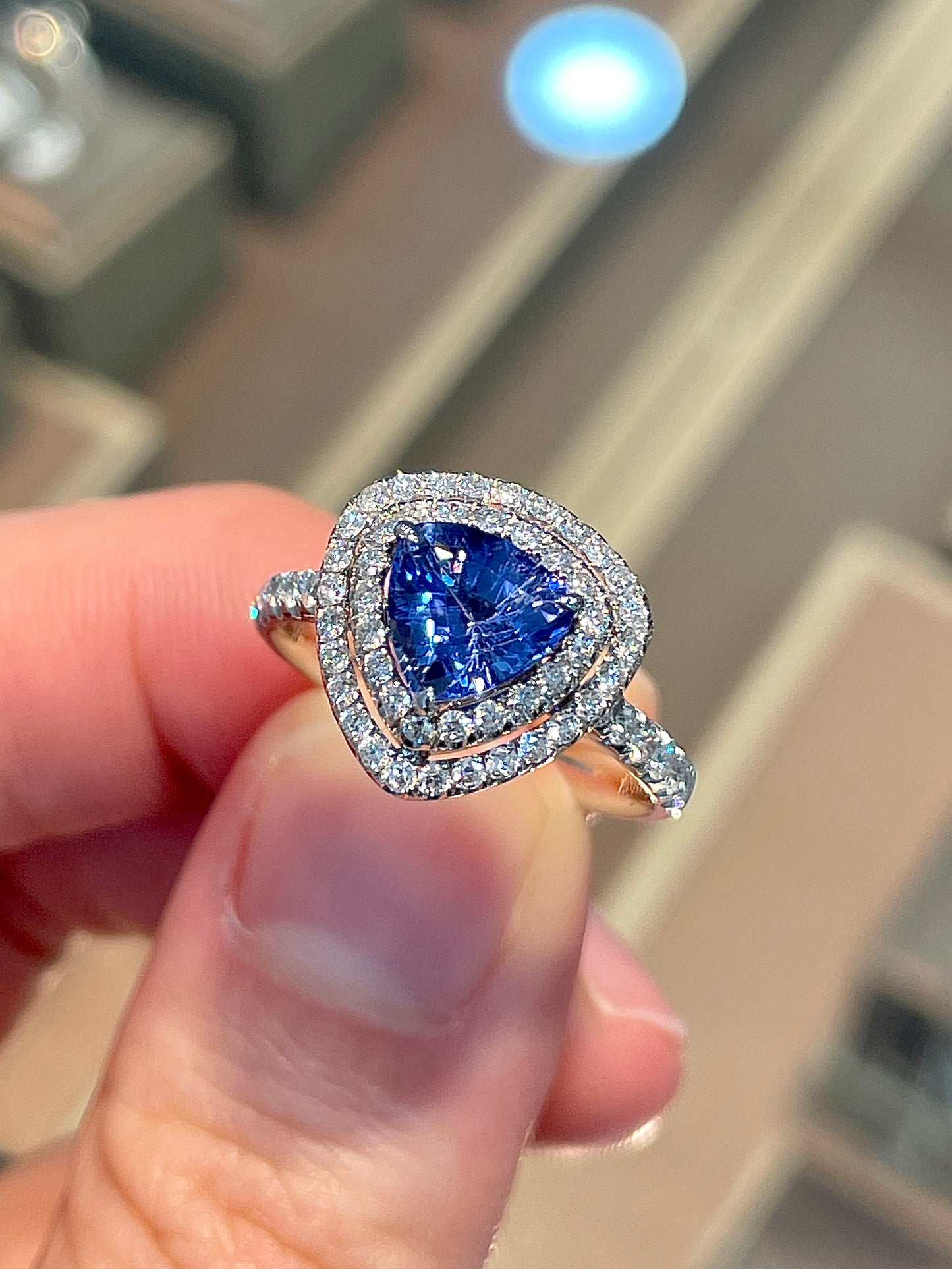 Natural Blue Sapphire 1.37ct Ring