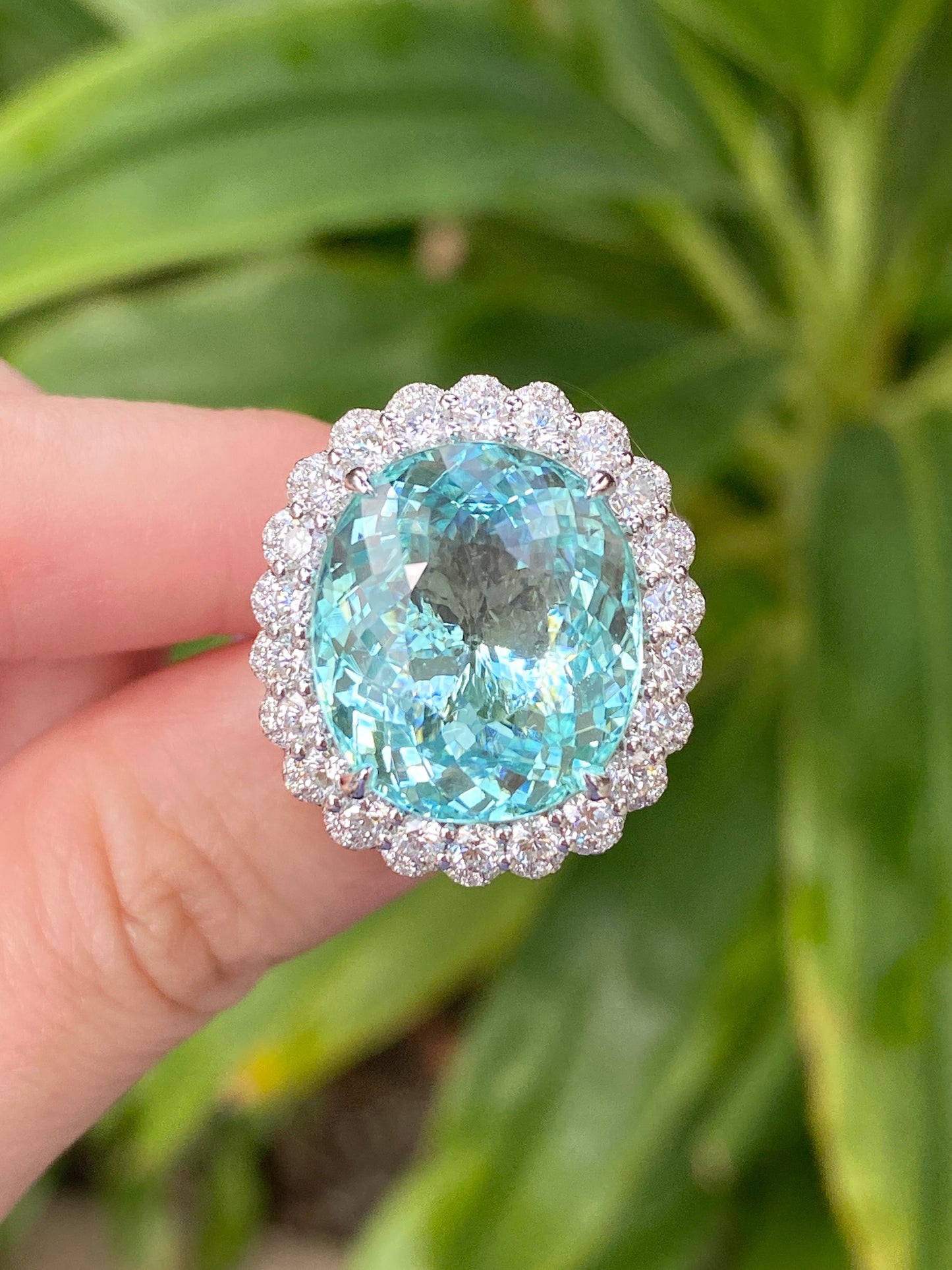 Natural Paraiba Tourmaline 14.85ct Ring