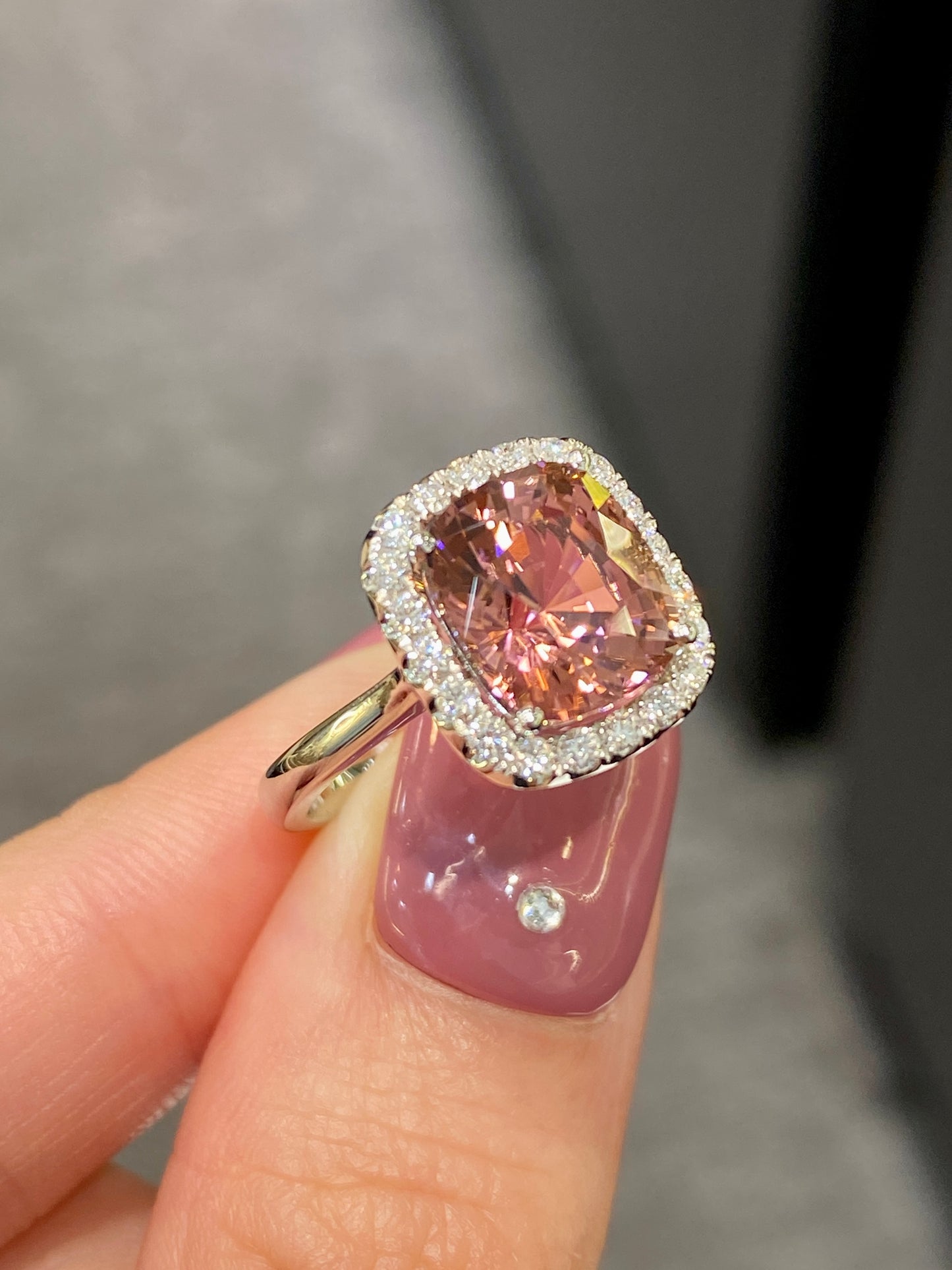Natural Purplish Pink Tourmaline 3.04ct Ring