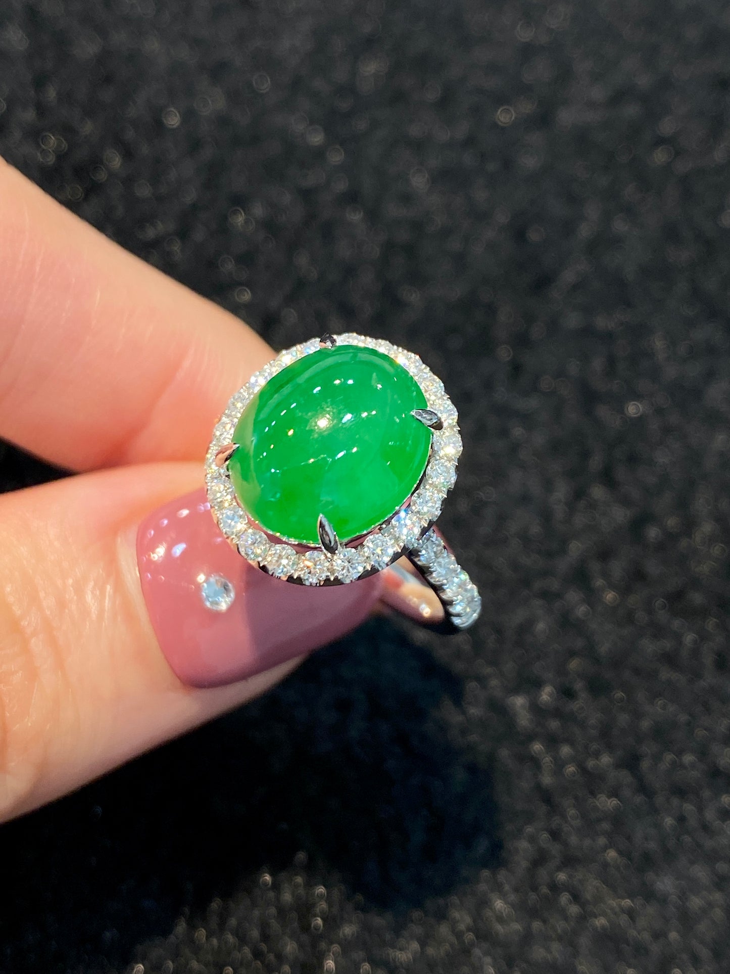 Natural Type A Jadeite Ring