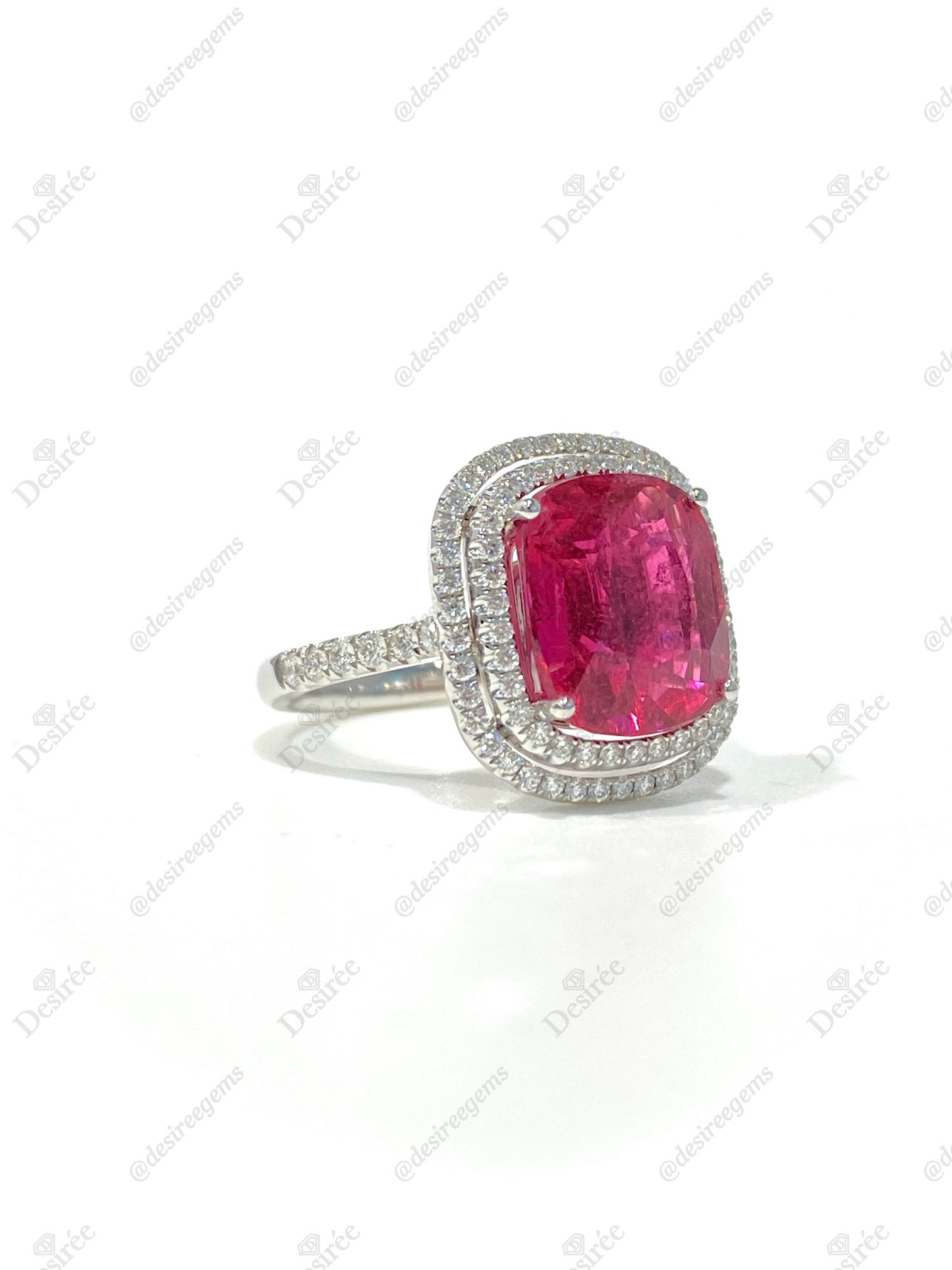 Natural Rubellite Tourmaline 5.29ct Ring
