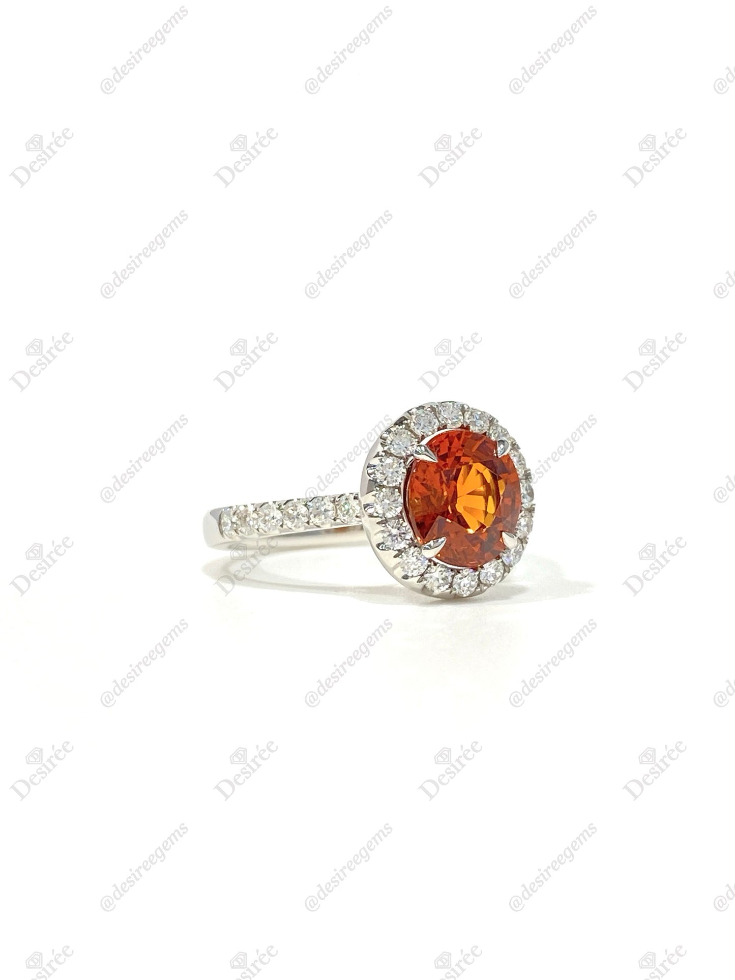 Natural Mandarin Garnet 2.10ct Ring