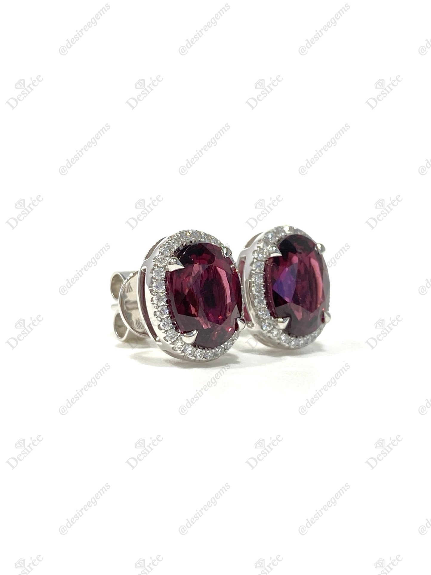 Natural Red Garnet 4.27ct Earrings