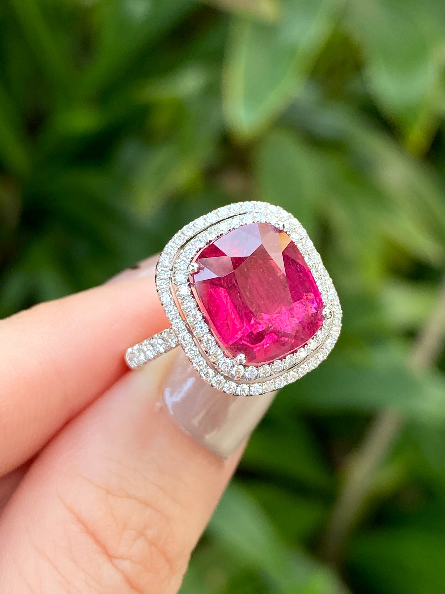 Natural Rubellite Tourmaline 5.29ct Ring
