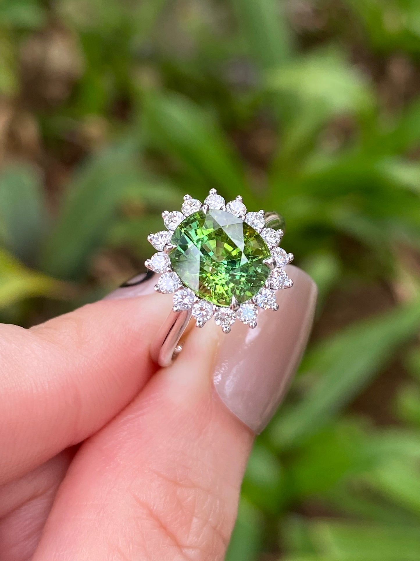 Natural Green Tourmaline 2.91ct Ring
