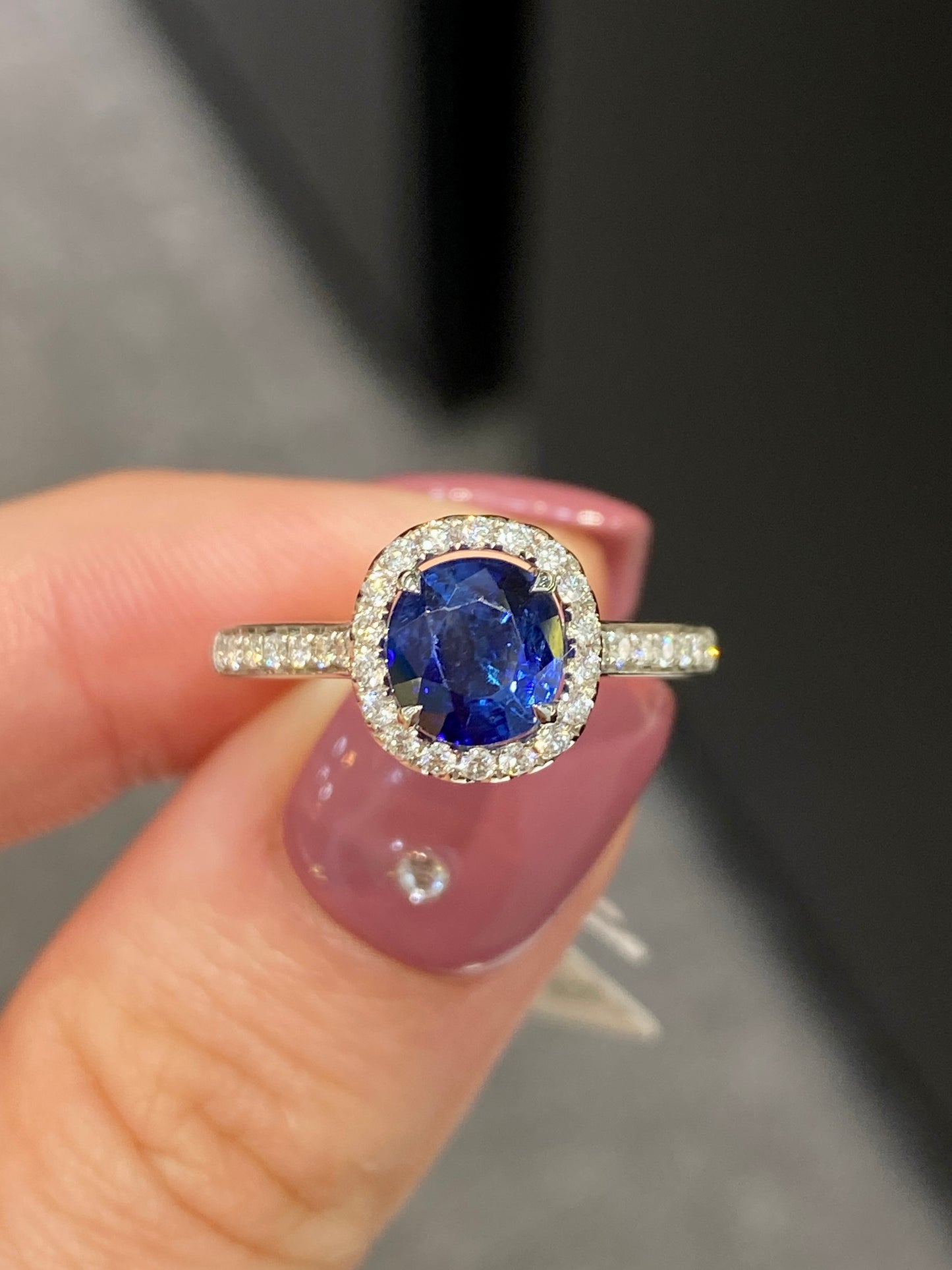 Natural Blue Sapphire 1.24ct Ring
