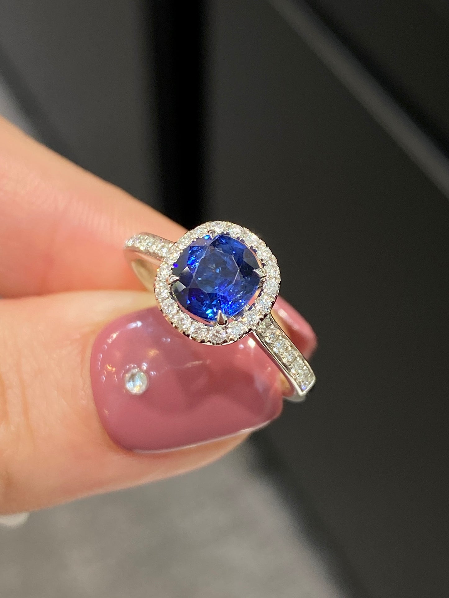 Natural Blue Sapphire 1.24ct Ring