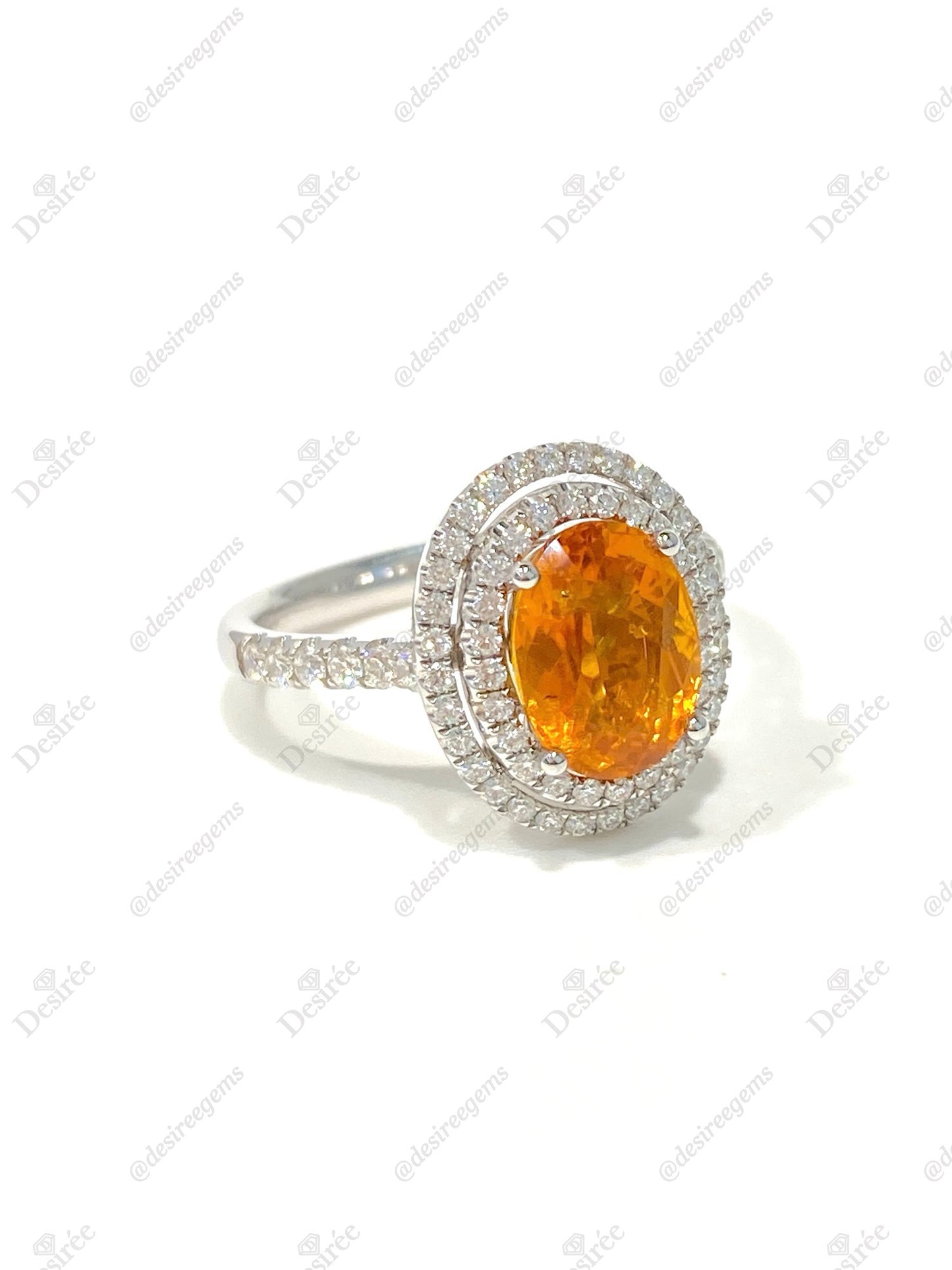 Natural Mandarin Garnet 2.14ct Ring