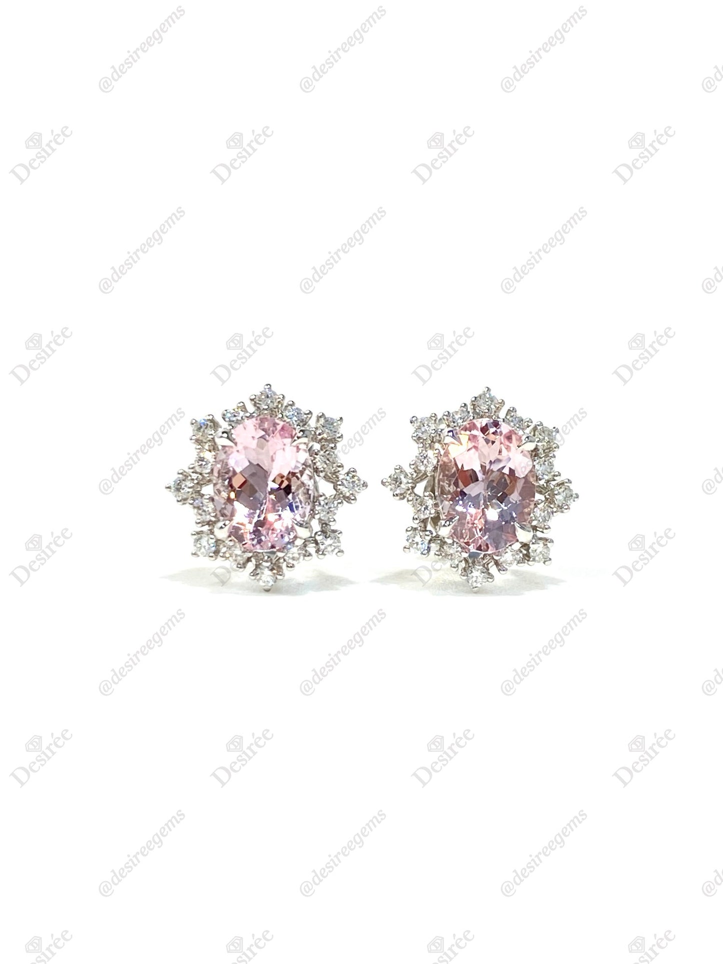 Natural Morganite 2.88ct Earrings